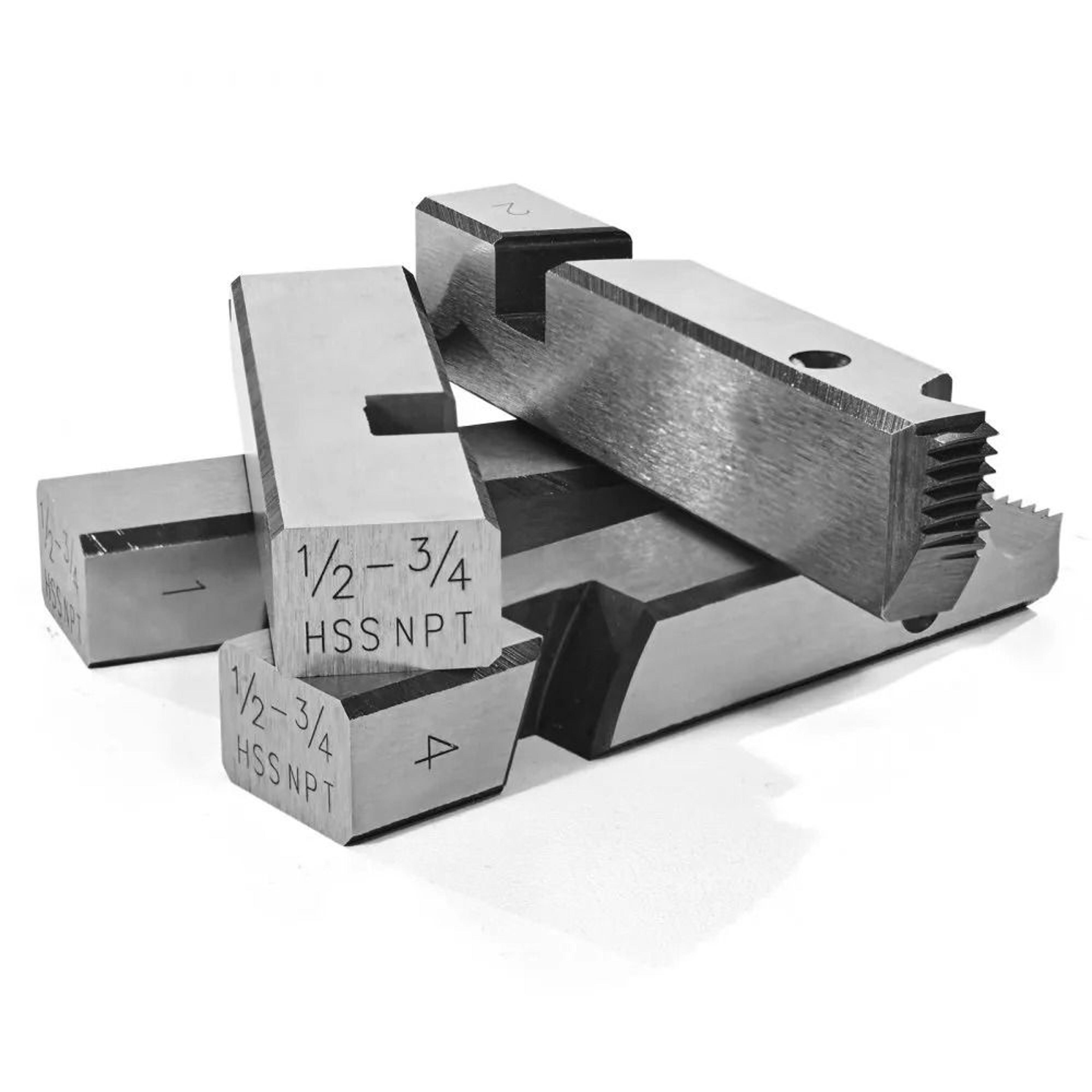 NPT Pipe Threading Machine Dies 1234 Inch HSS RightHanded 4Piece Set 6