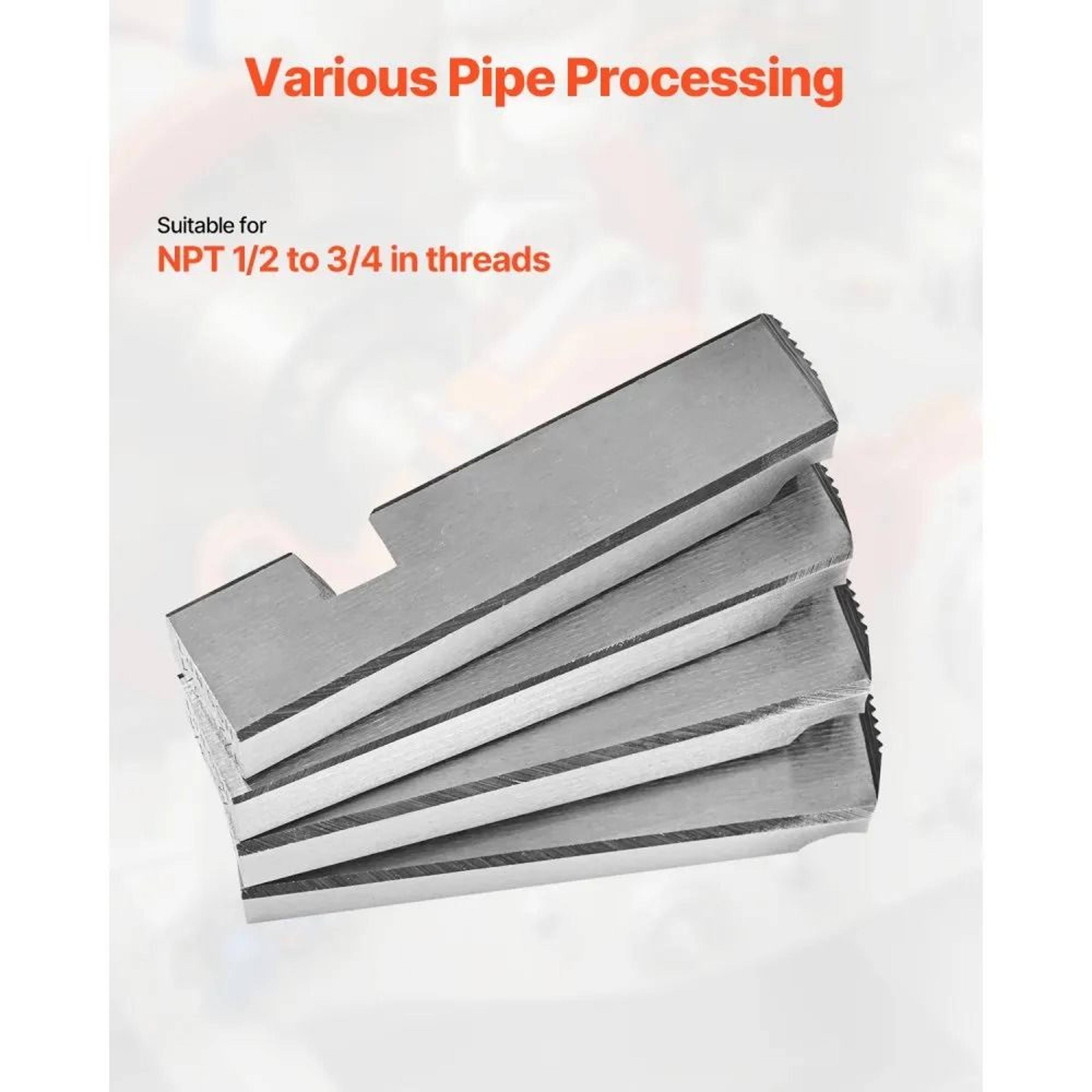 NPT Pipe Threading Machine Dies 1234 Inch HSS RightHanded 4Piece Set 1