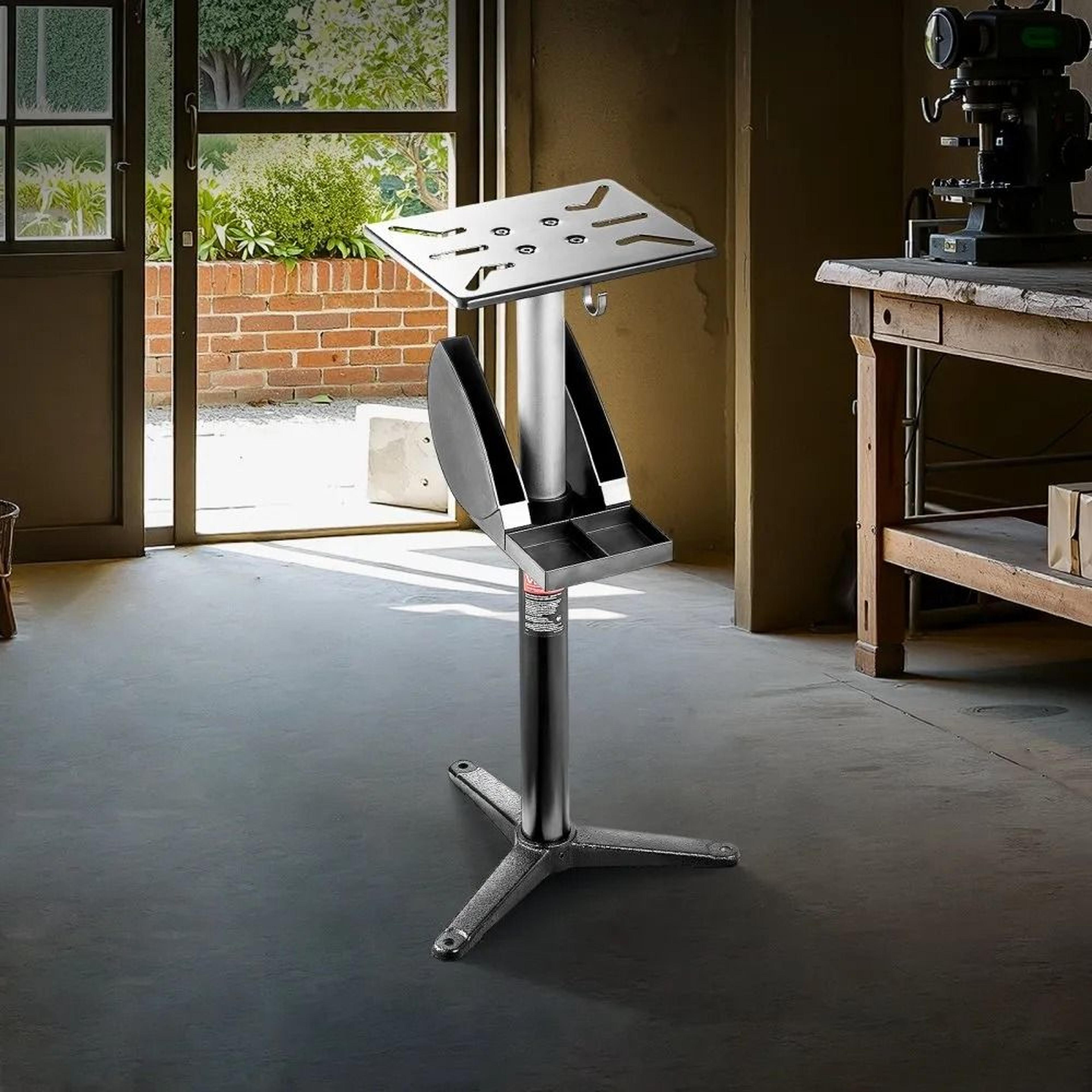 Bench Grinder Stand With 5Level Adjustable Height And HeavyDuty Cast Iron Base 6