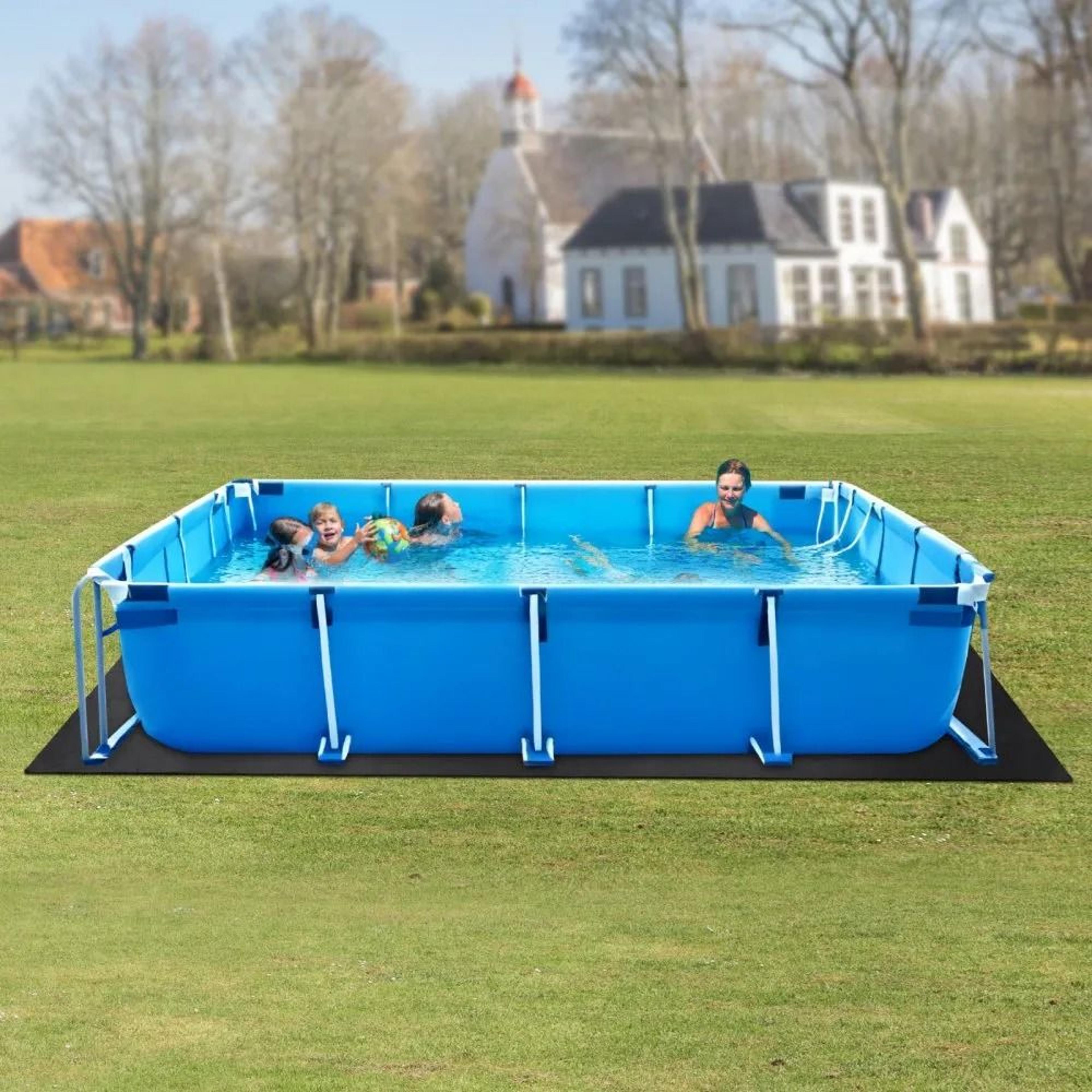 Rectangle Pool Liner Pad 12 X 24 Ft ExtraThick Geotextile Underlayment For Above Ground Pools 5