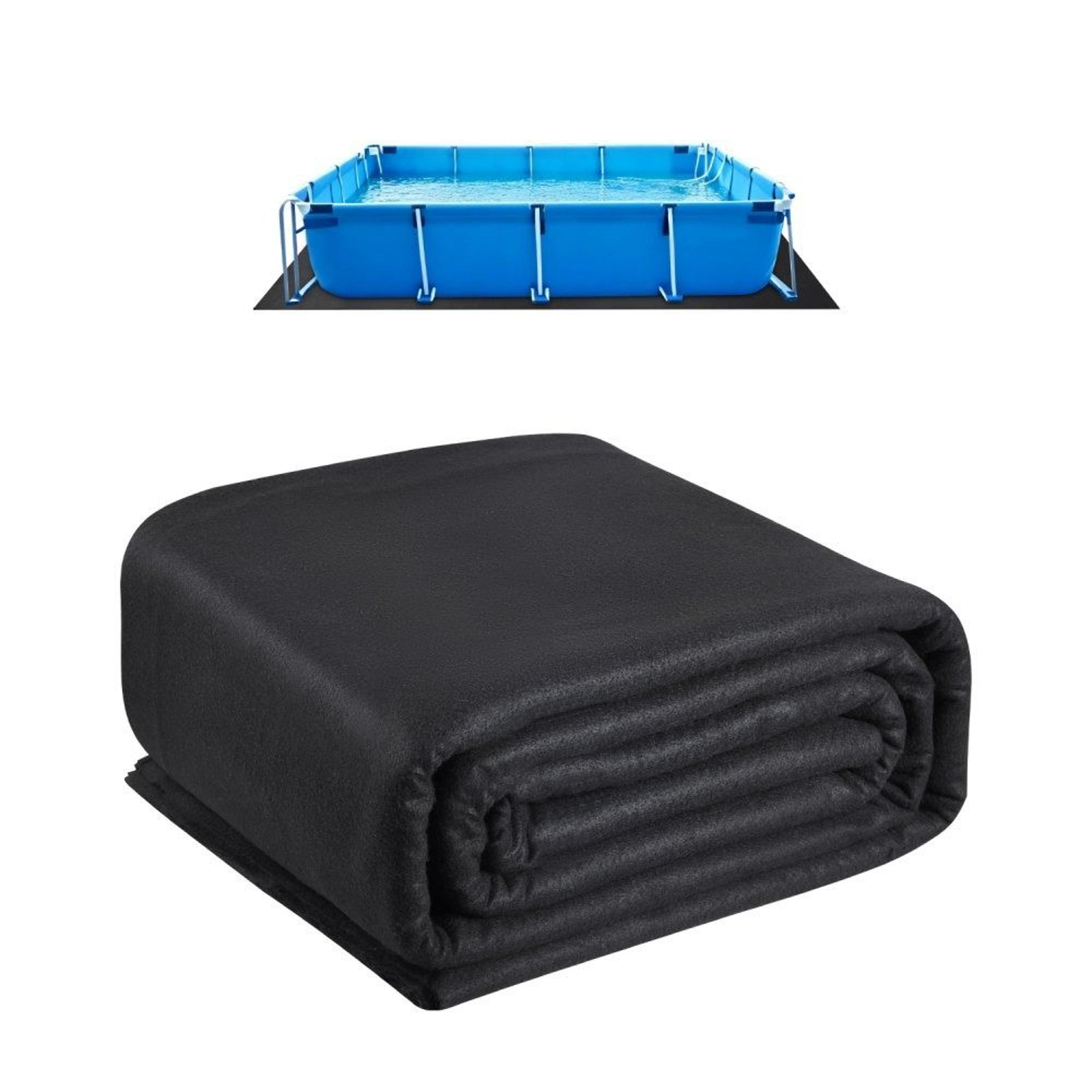 rectangle pool liner pad 12 x 24 ft extra-thick geotextile underlayment for above ground pools