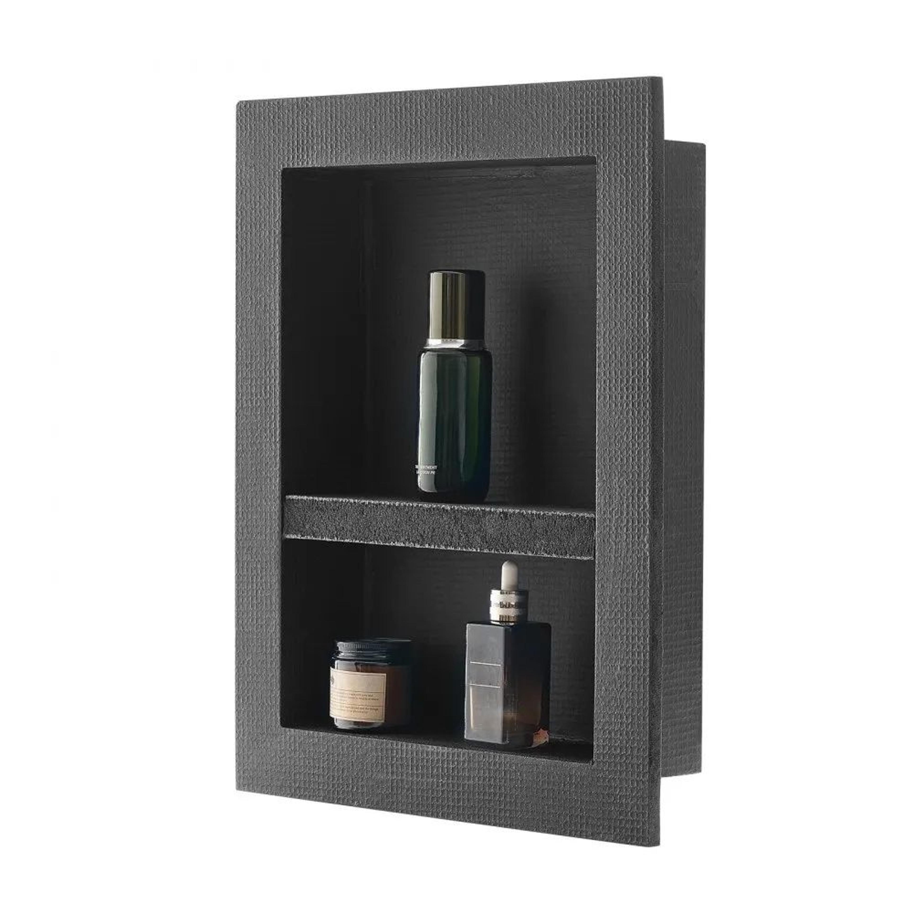 16 x 20 inch recessed shower niche with movable shelf and waterproof design