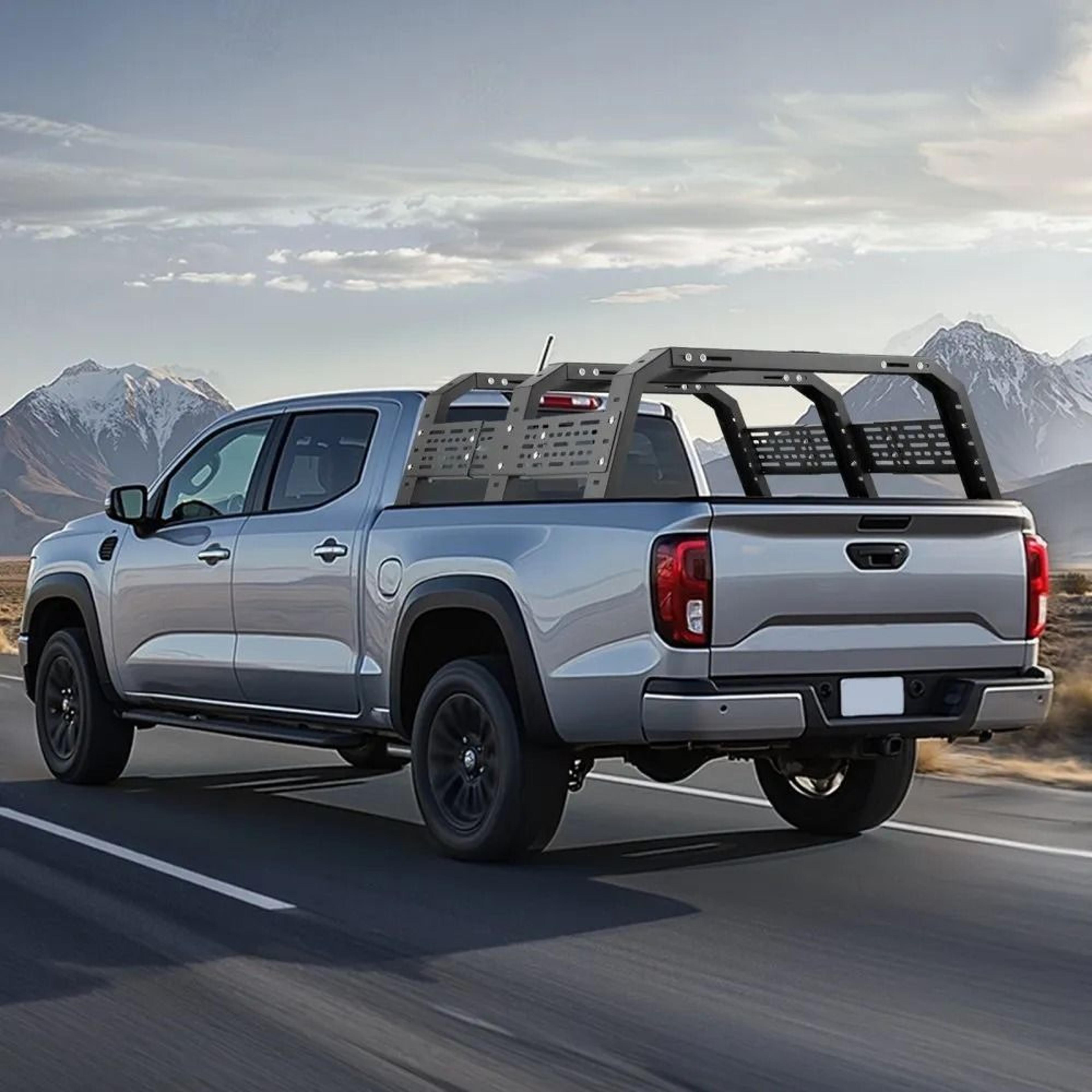 Overland Truck Bed Rack For Toyota Tacoma With Adjustable Width And 900 Lb Static Capacity 6