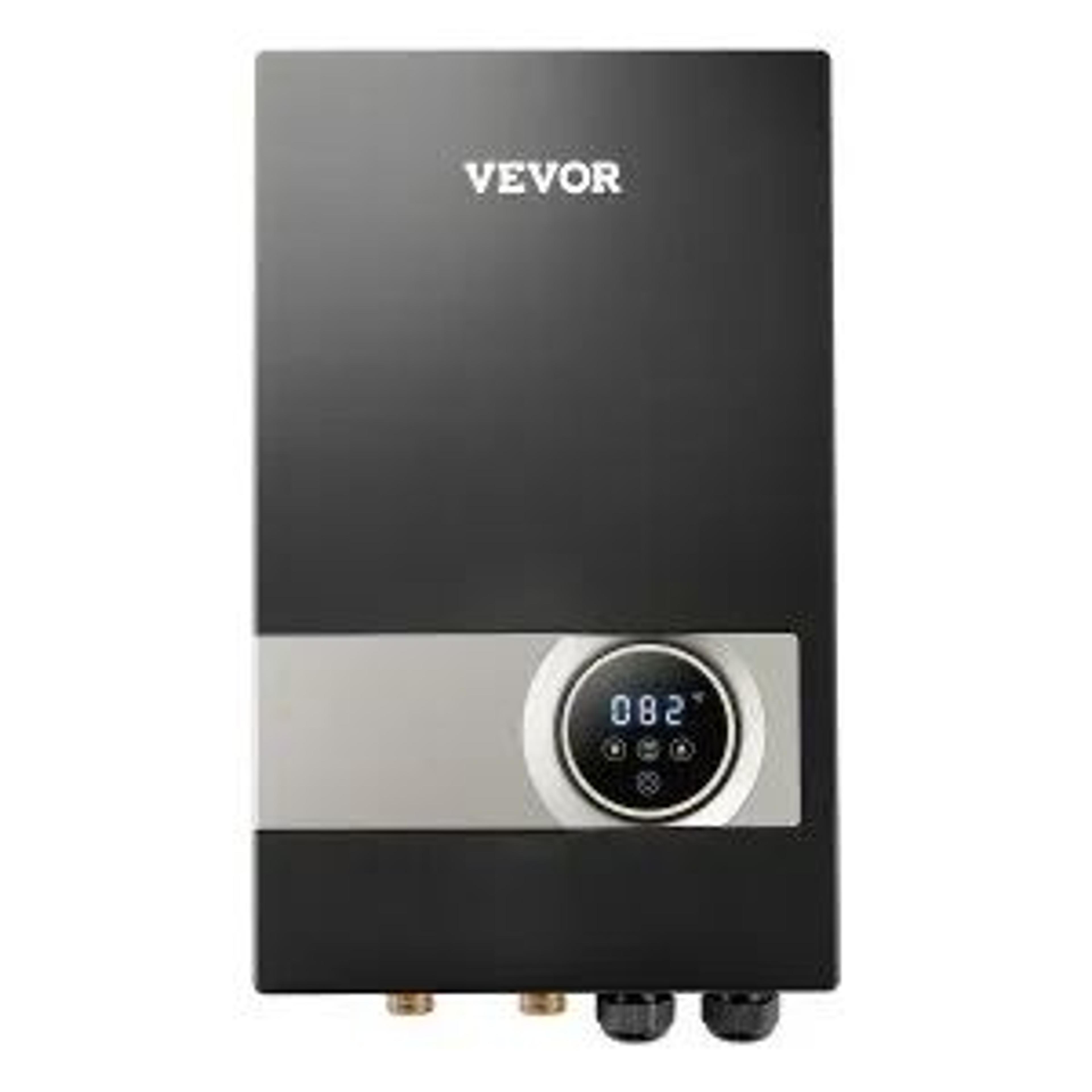 27kw tankless electric water heater with lcd touch screen and security lock