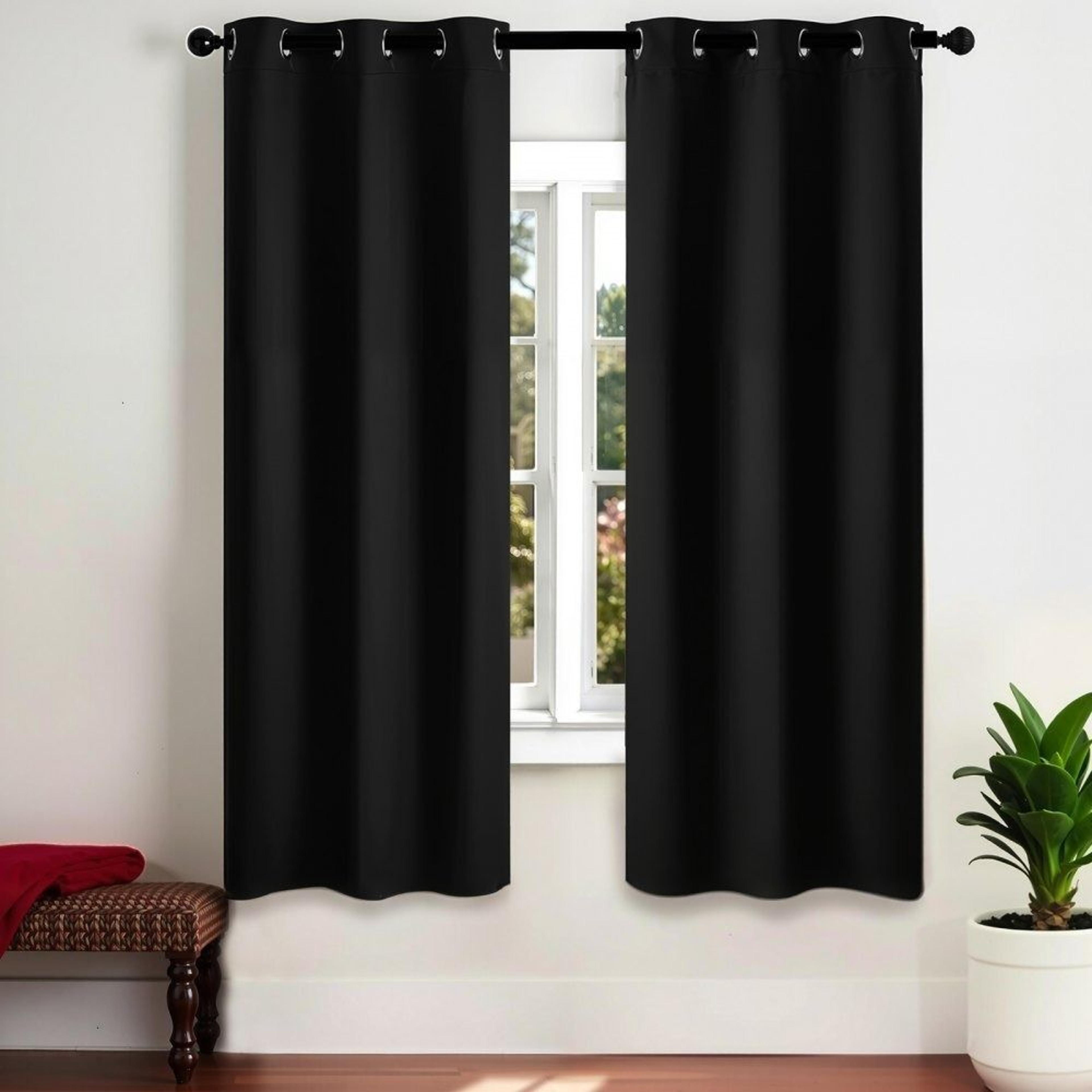 Blackout Curtains 63 Inch Length 2 Panel Set With Thermal Insulation And Grommets 6
