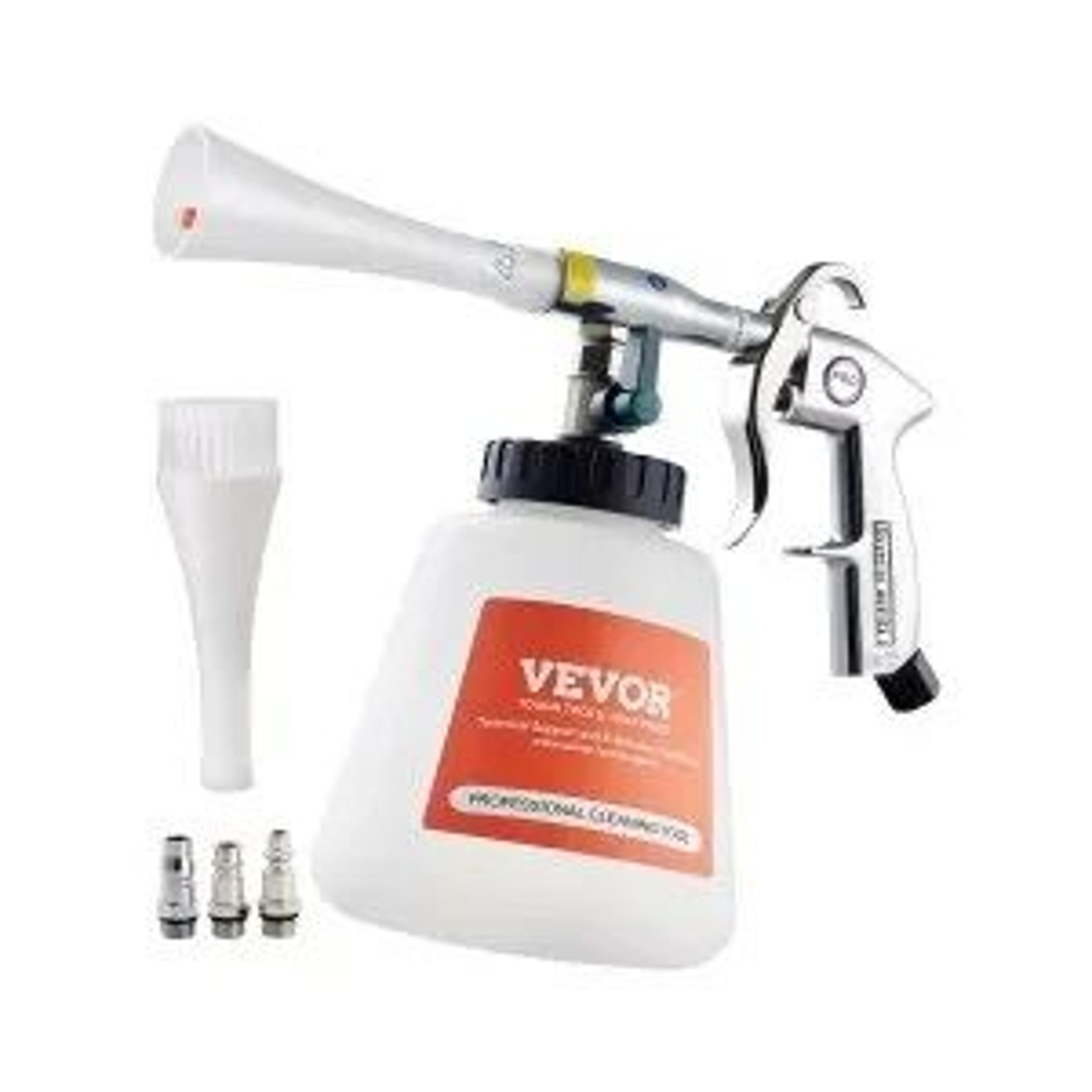 high-pressure car cleaning gun with vortex nozzle and 1l liquid bottle