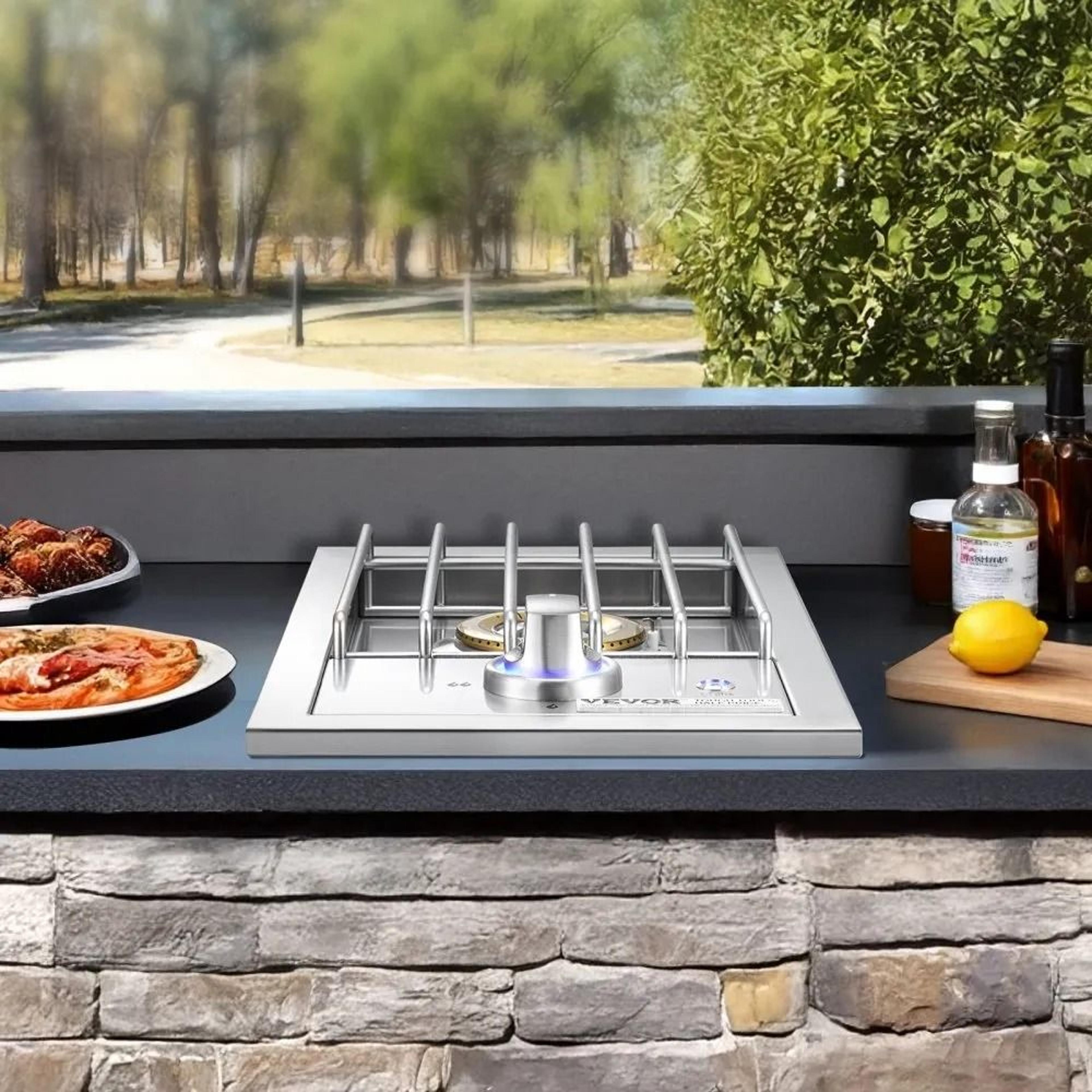 17000 BTU Outdoor Kitchen Side Burner With 304 Stainless Steel And LED Control 7