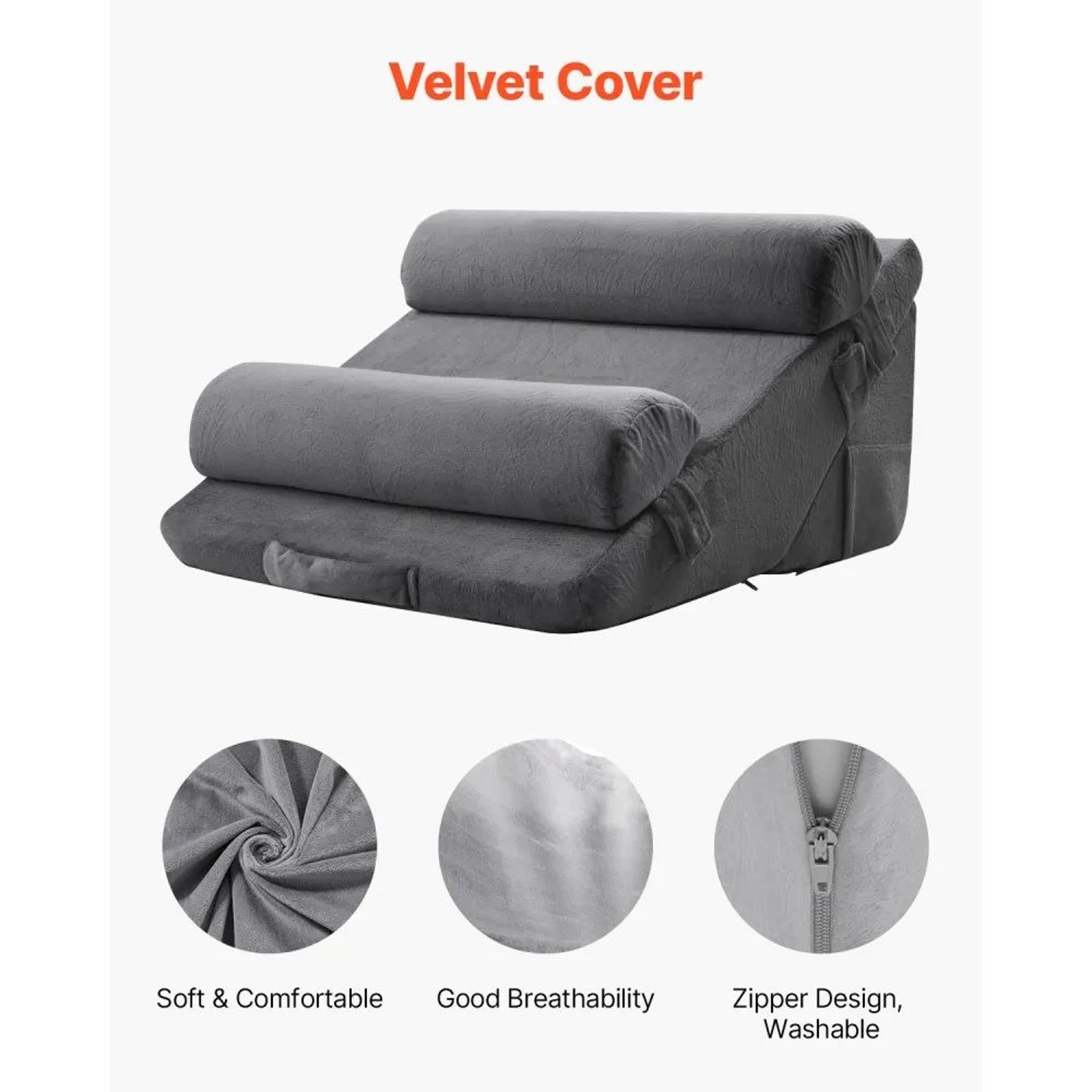 4Piece Adjustable Wedge Pillow Set For Sleeping And PostSurgery Support 2