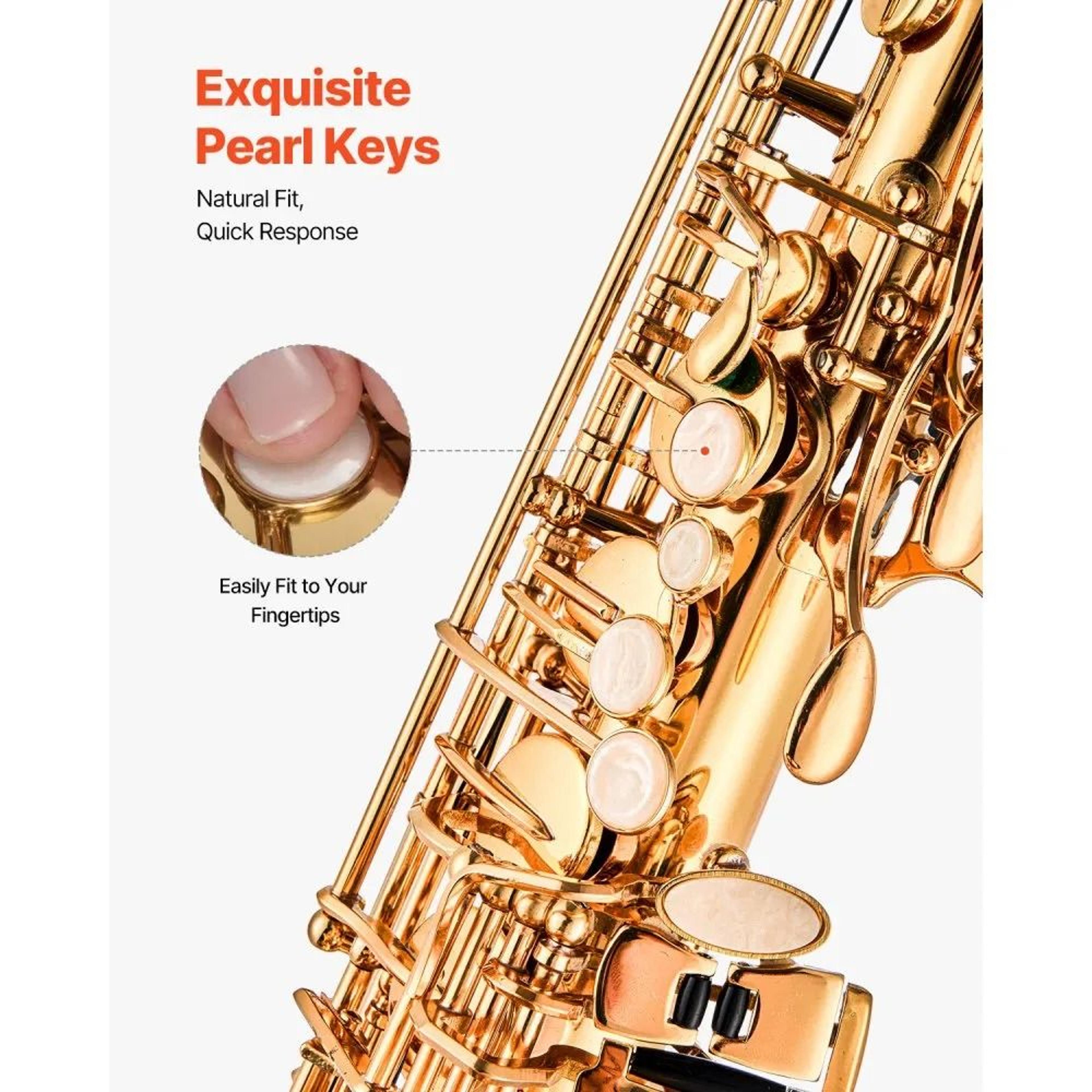 E Flat Alto Saxophone Beginner Kit With 23 Keys Brass Body And Carrying Case 3