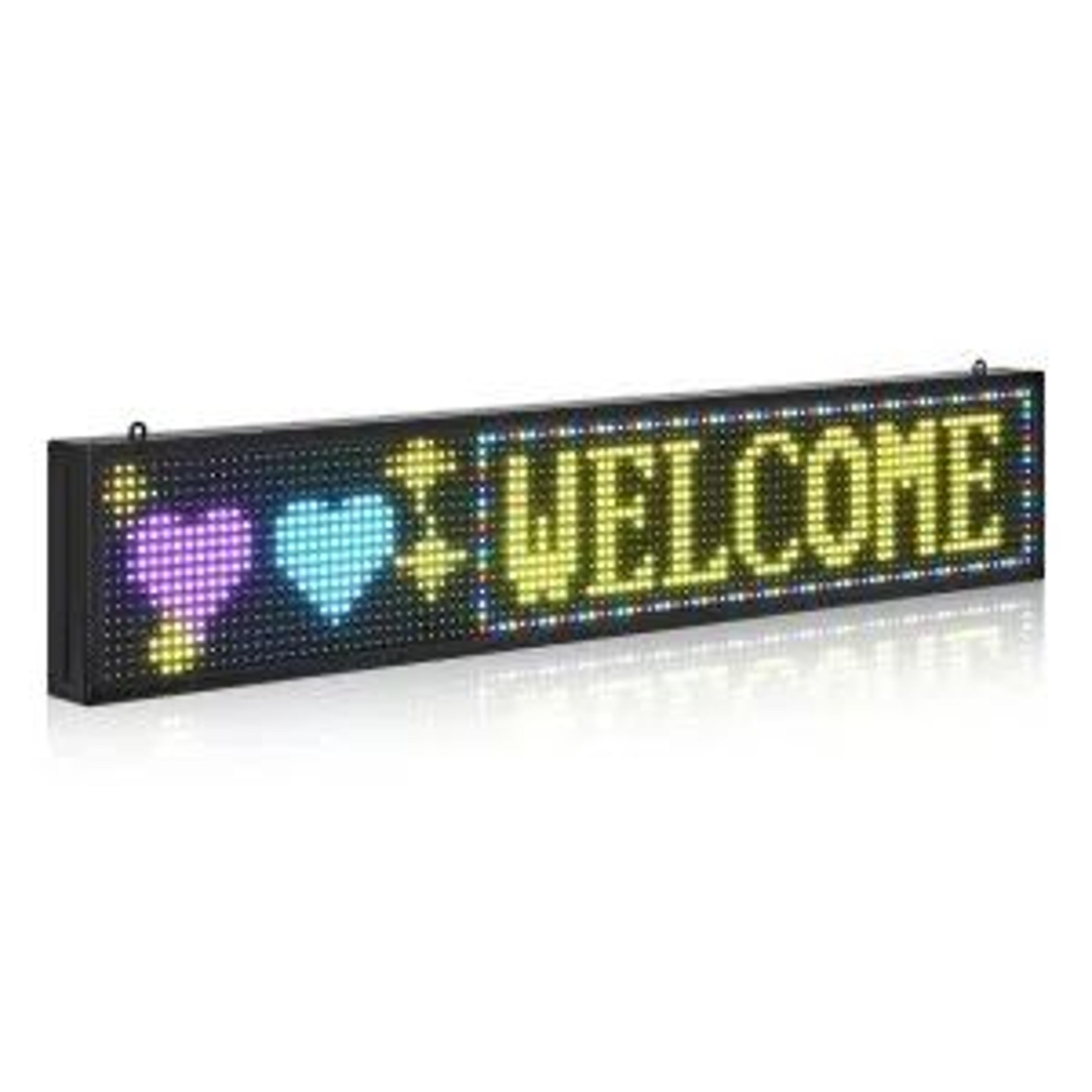 programmable led sign with bluetooth app control and full color scrolling display