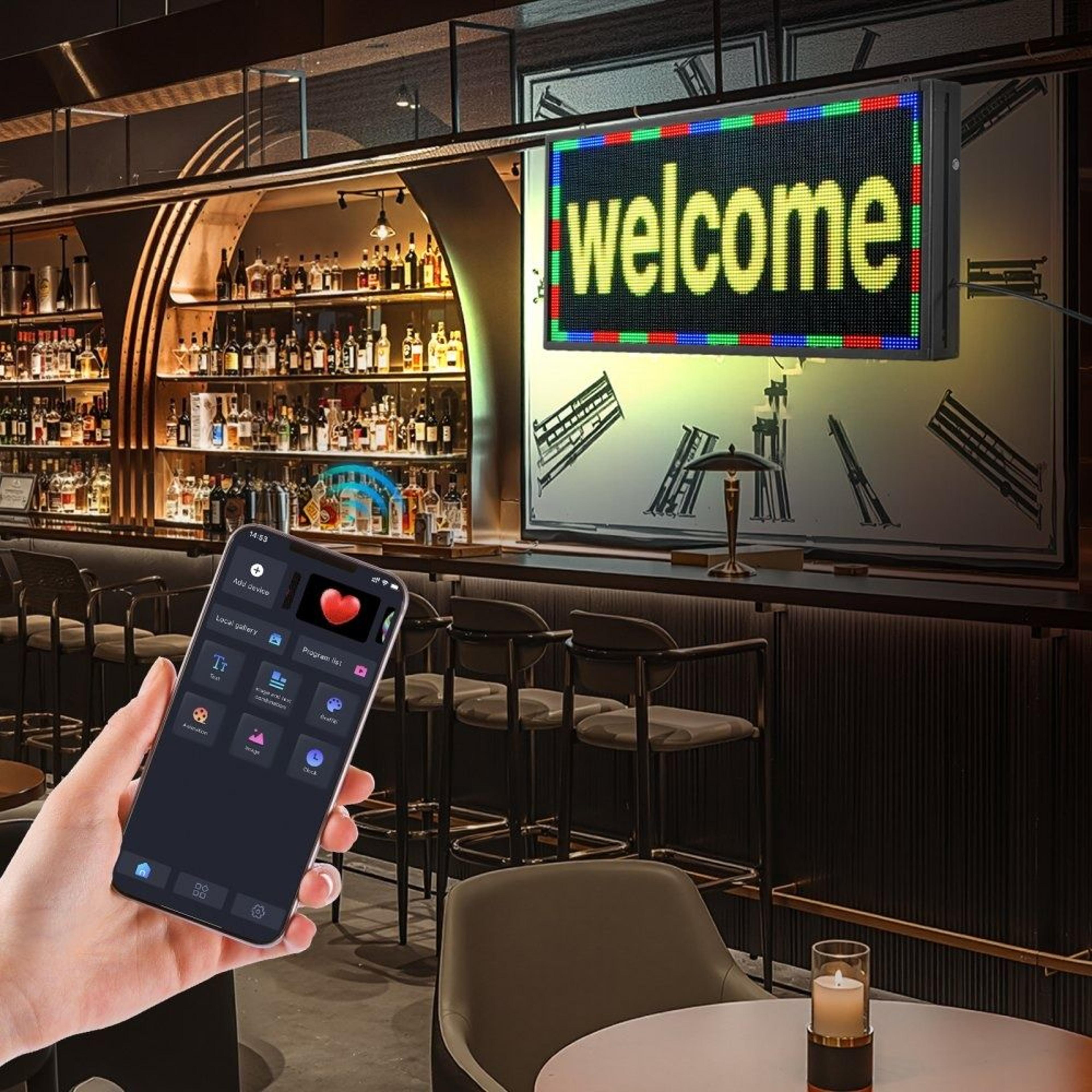 Programmable LED Sign With Bluetooth App Control And FullColor Scrolling Display 5