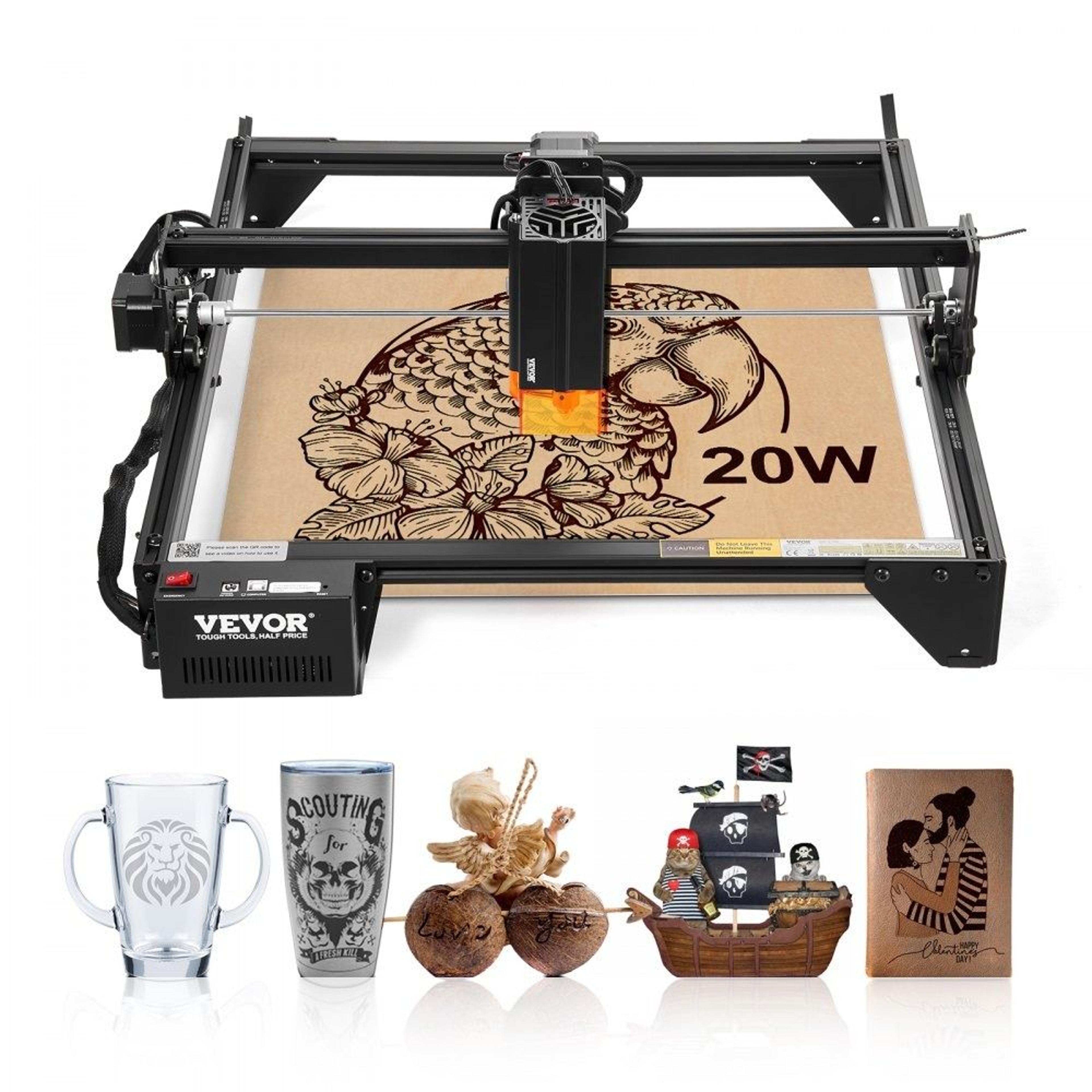 20w laser engraver and cutting machine with precision spot compression