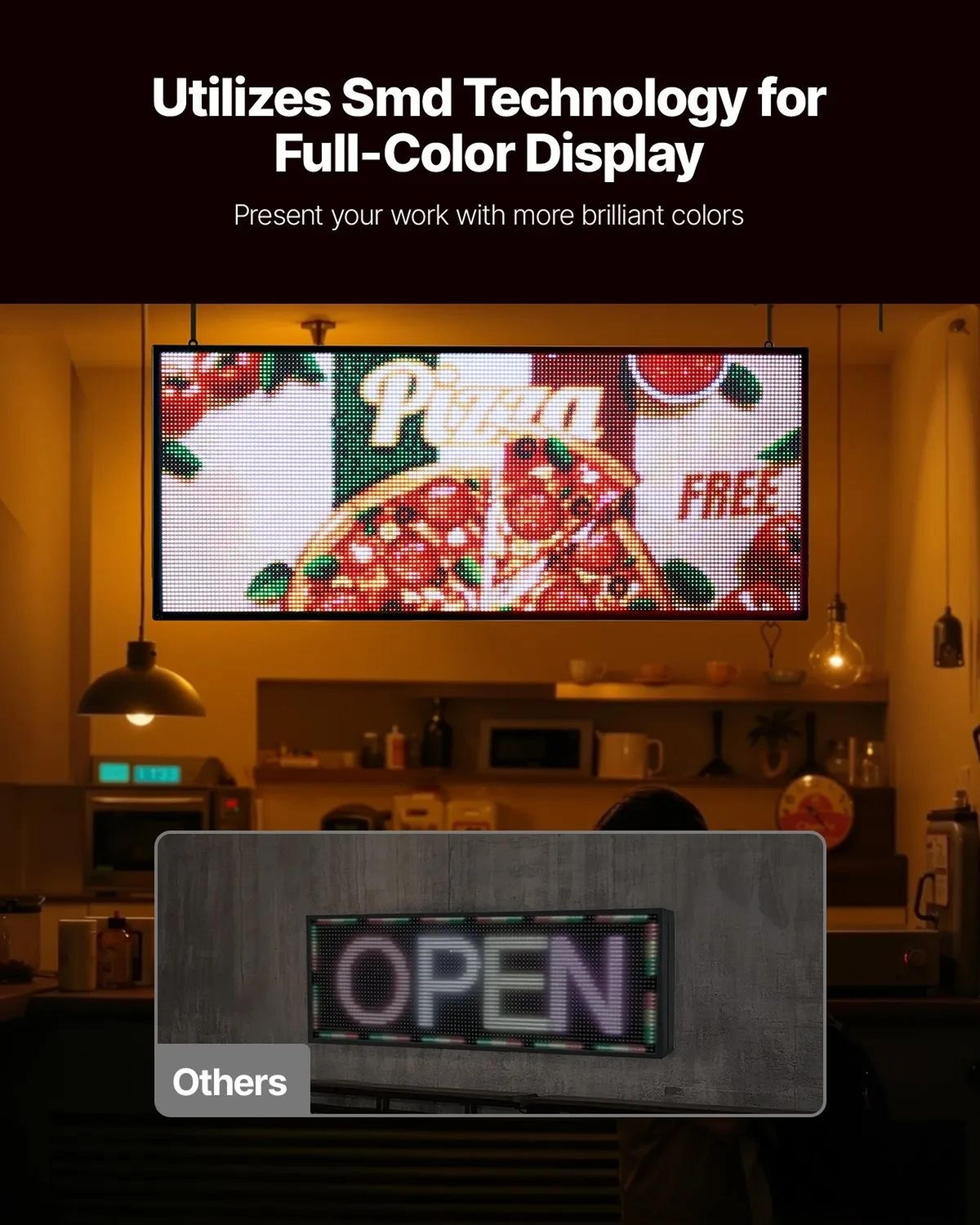 Programmable LED Sign P6 Full Color Bluetooth Scrolling Display For Store Advertising 4