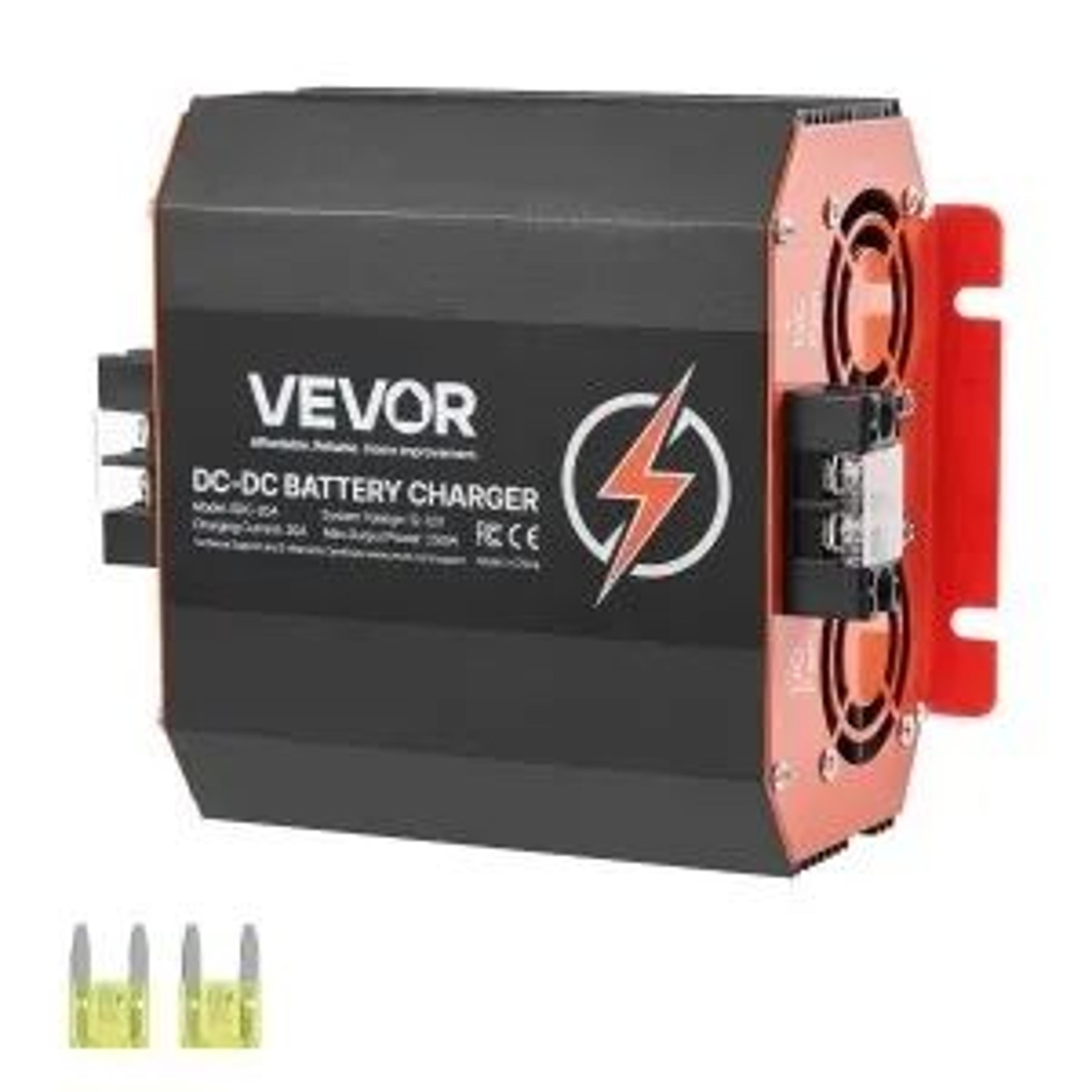 12v 20a dc to dc battery charger with 250w output and smart multi-stage charging