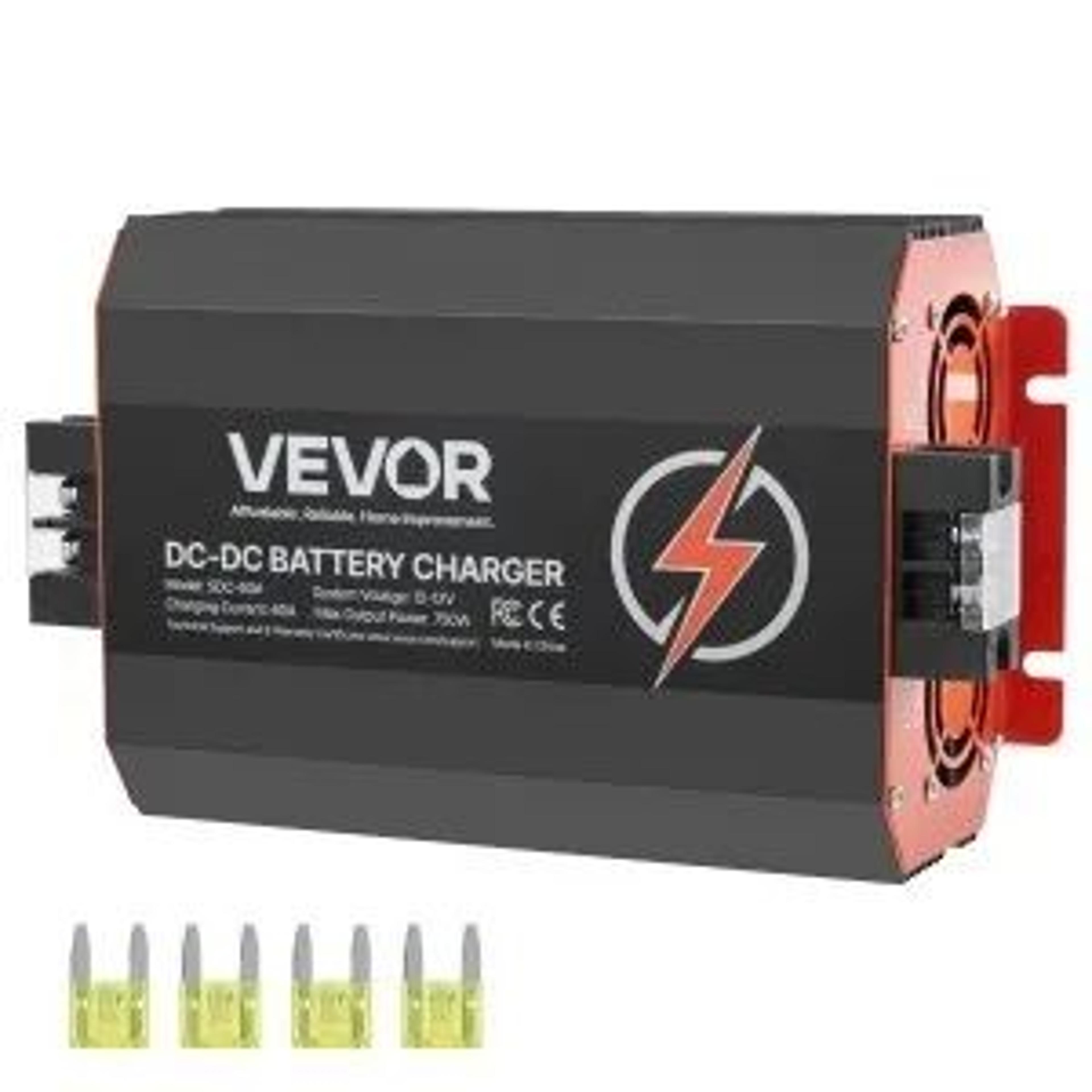 12v 60a dc to dc battery charger with 750w output and smart multi-stage charging