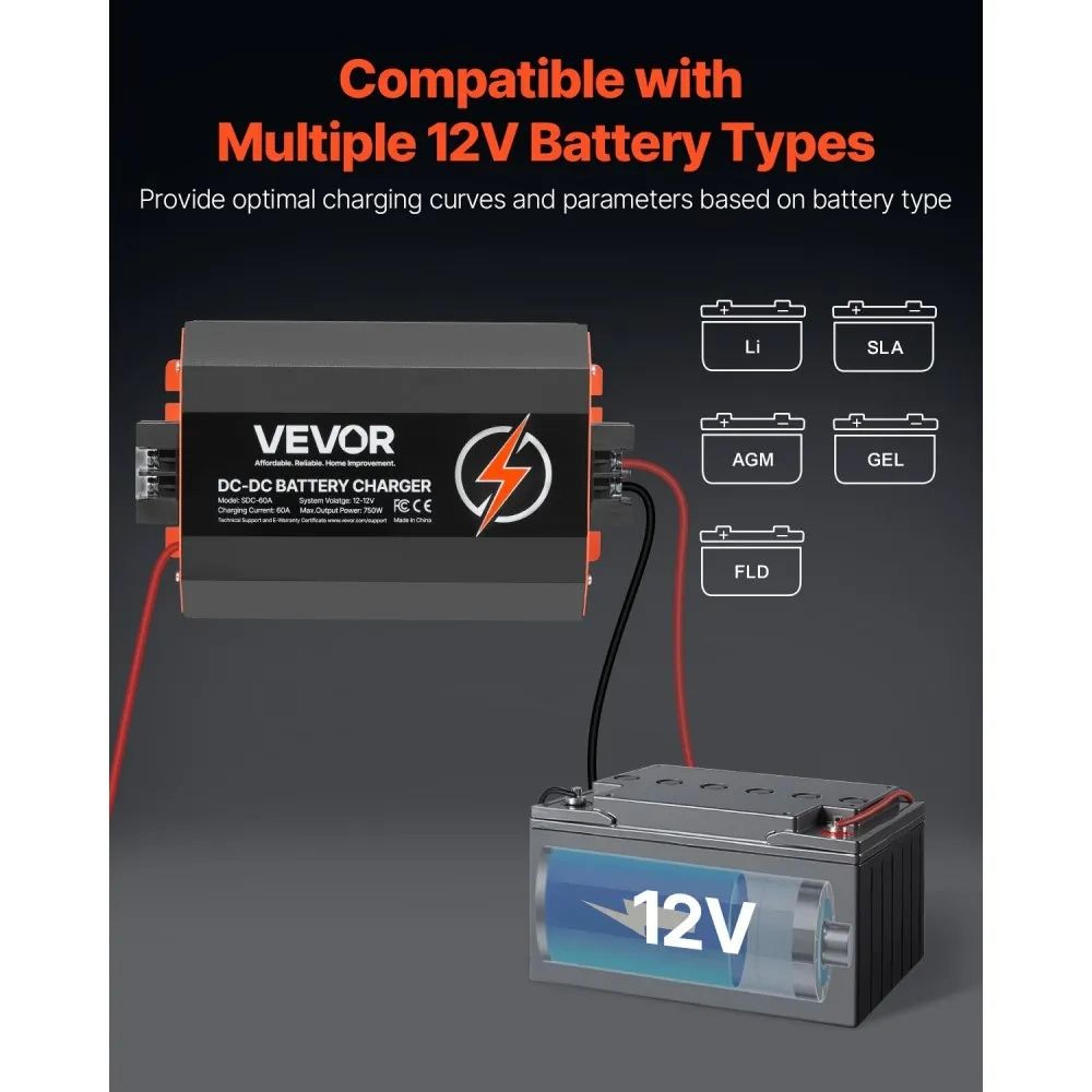 12V 60A DC To DC Battery Charger With 750W Output And Smart MultiStage Charging 4