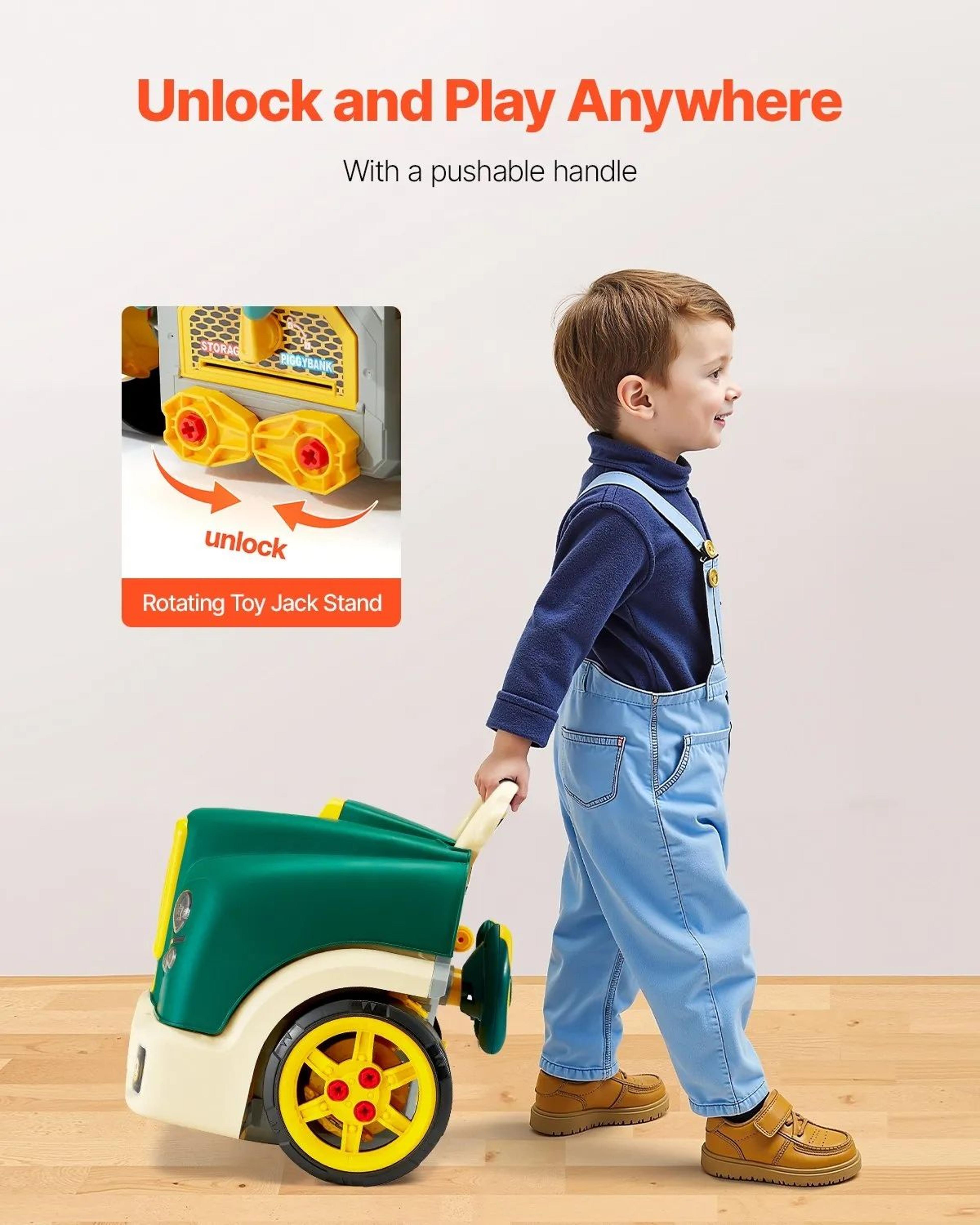 Kids Mechanic Engine Toy 60Piece Car Repair Play Set With Lights And Sounds 1