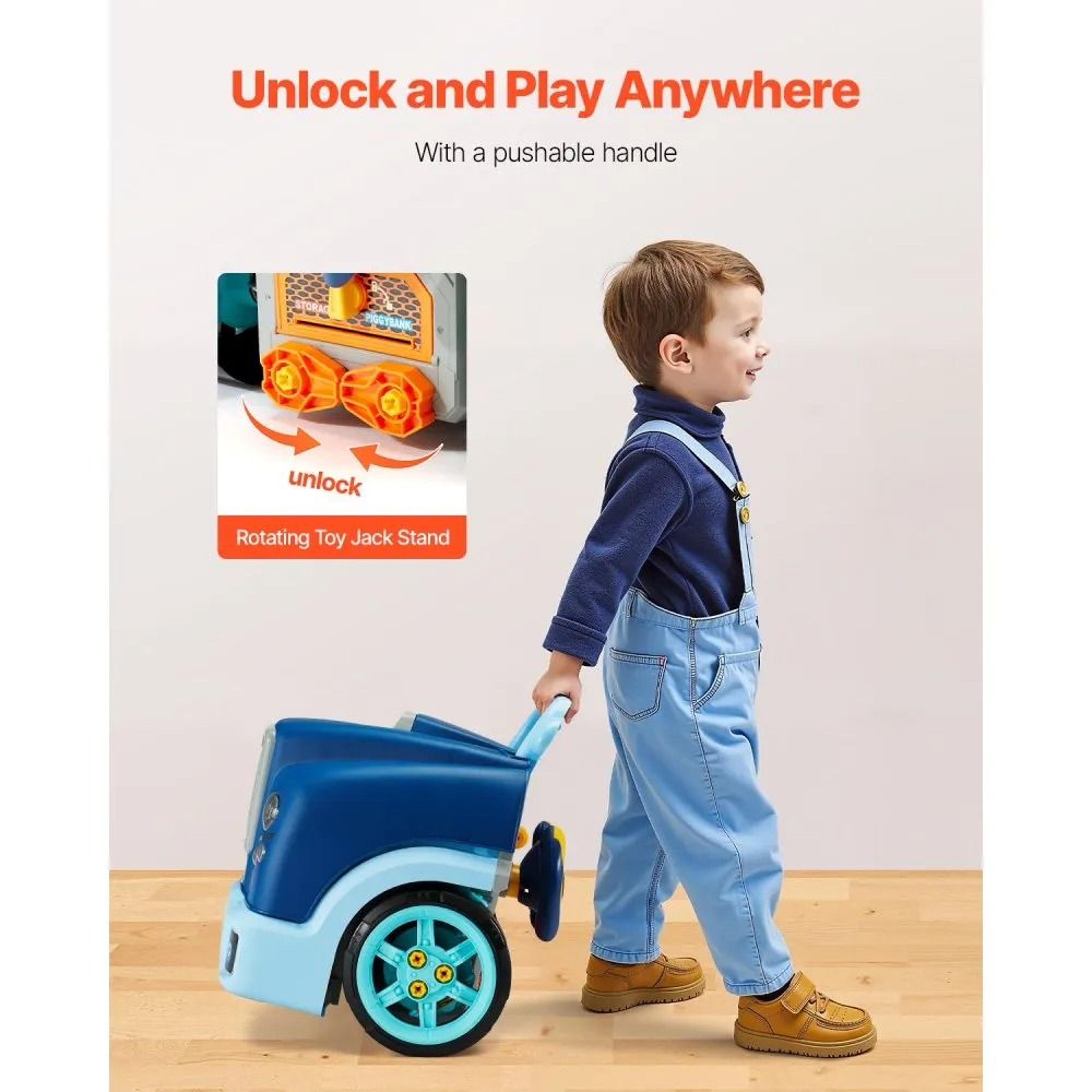 Kids Mechanic Engine Toy Car Repair Play Set With Lights And Sounds 2