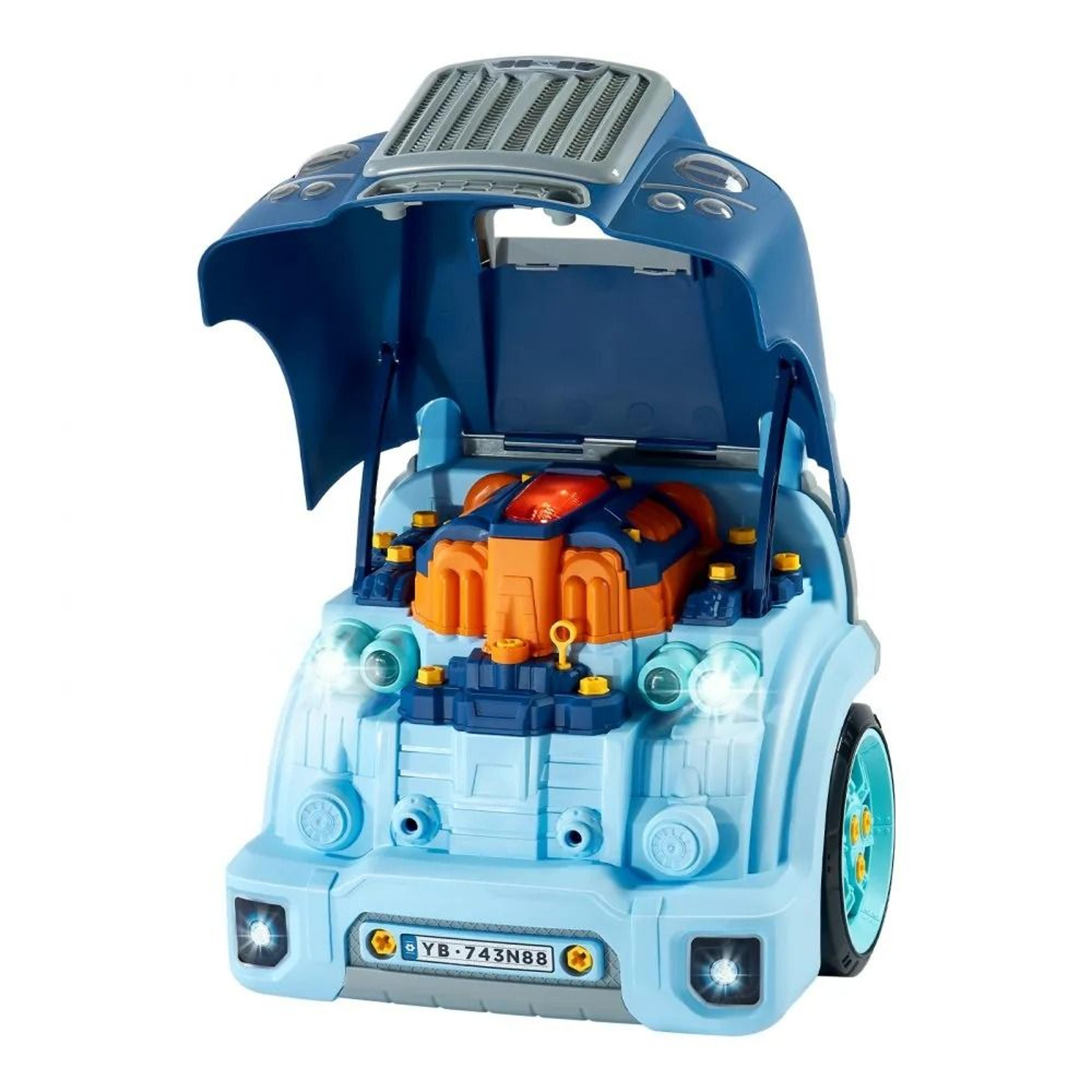 Kids Mechanic Engine Toy Car Repair Play Set With Lights And Sounds 7