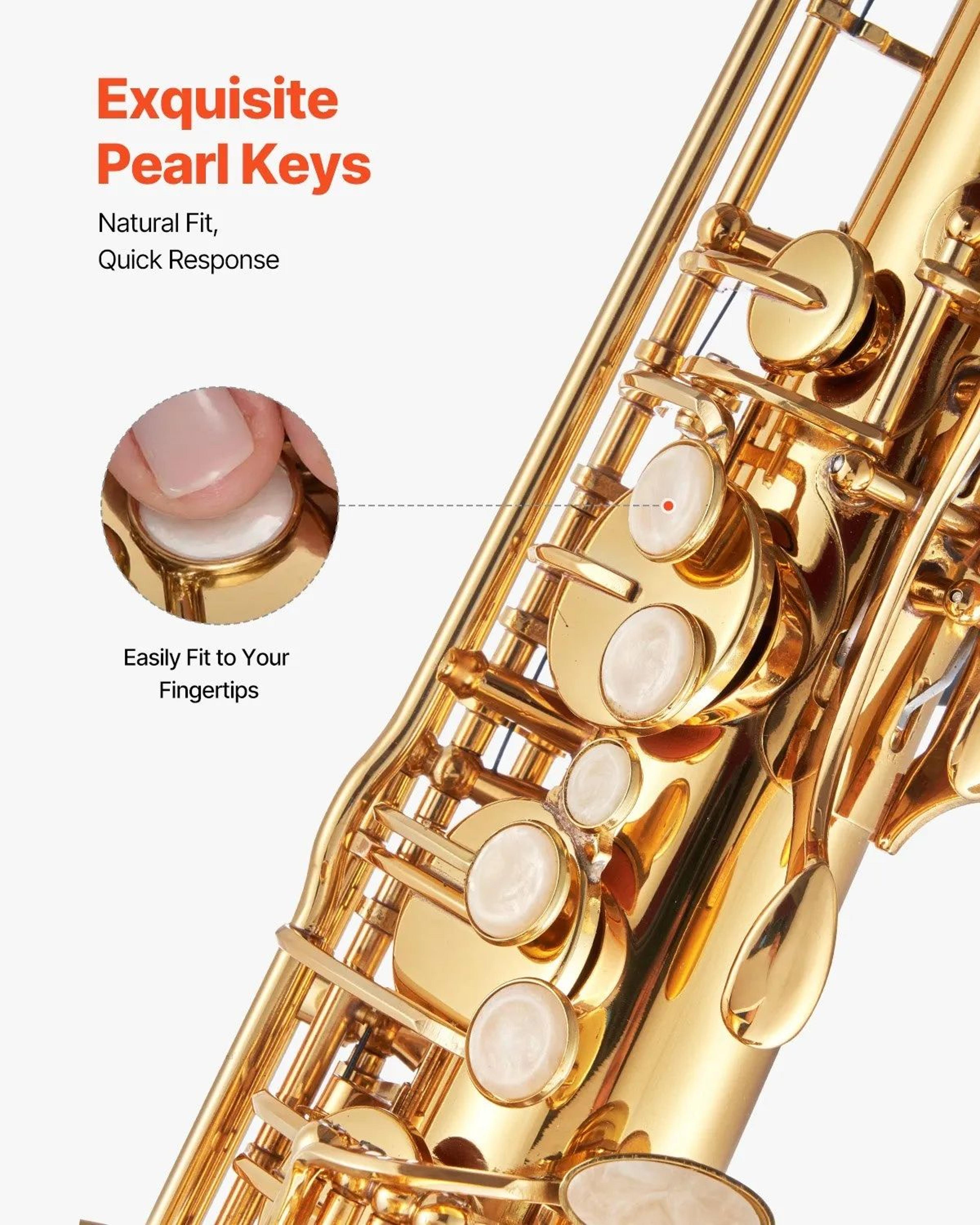 B Flat Tenor Saxophone Beginner Kit With 23 Keys And Brass Body 3
