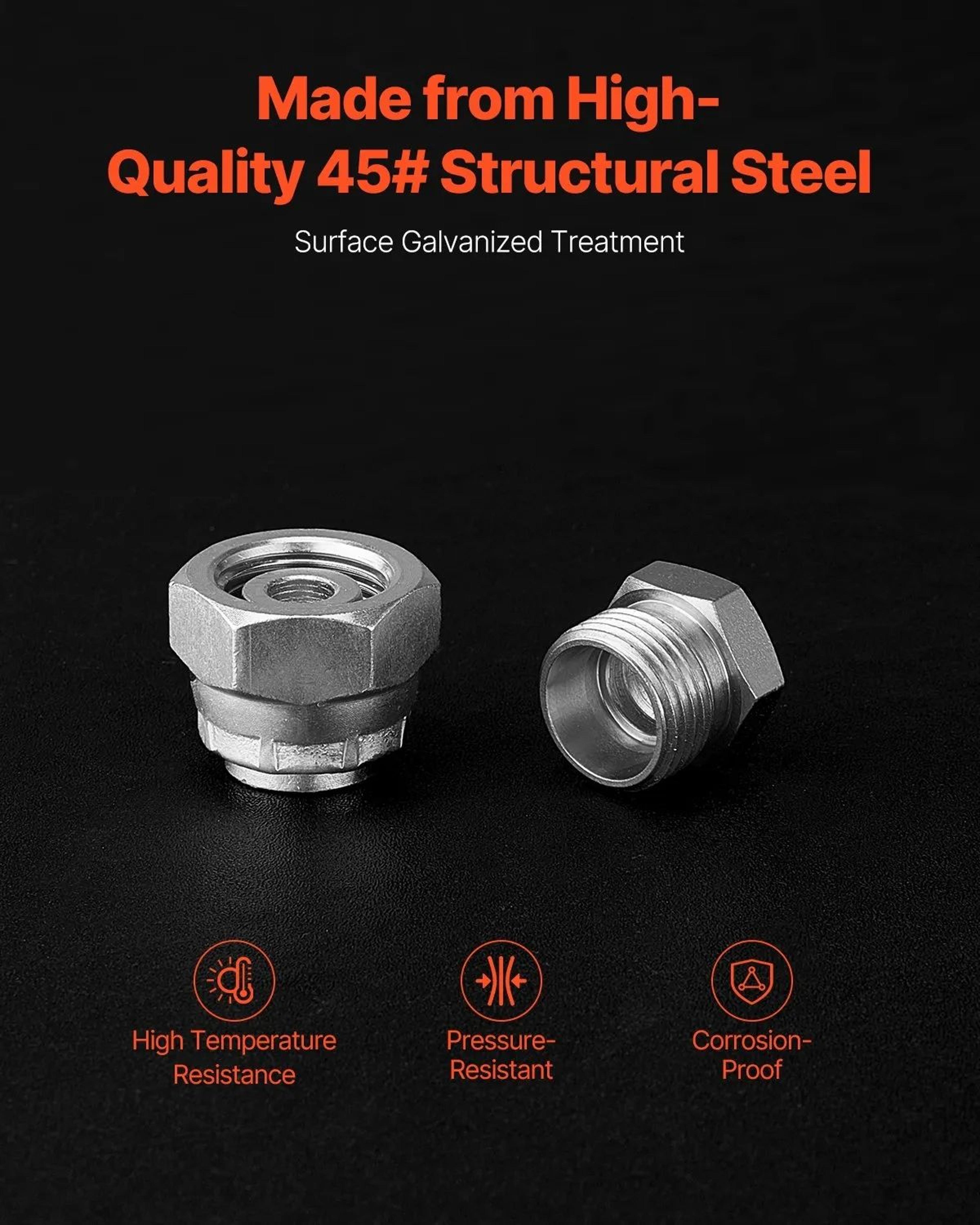 64Piece DIN Hydraulic Fittings Cap And Plug Kit With Precision Threading 3