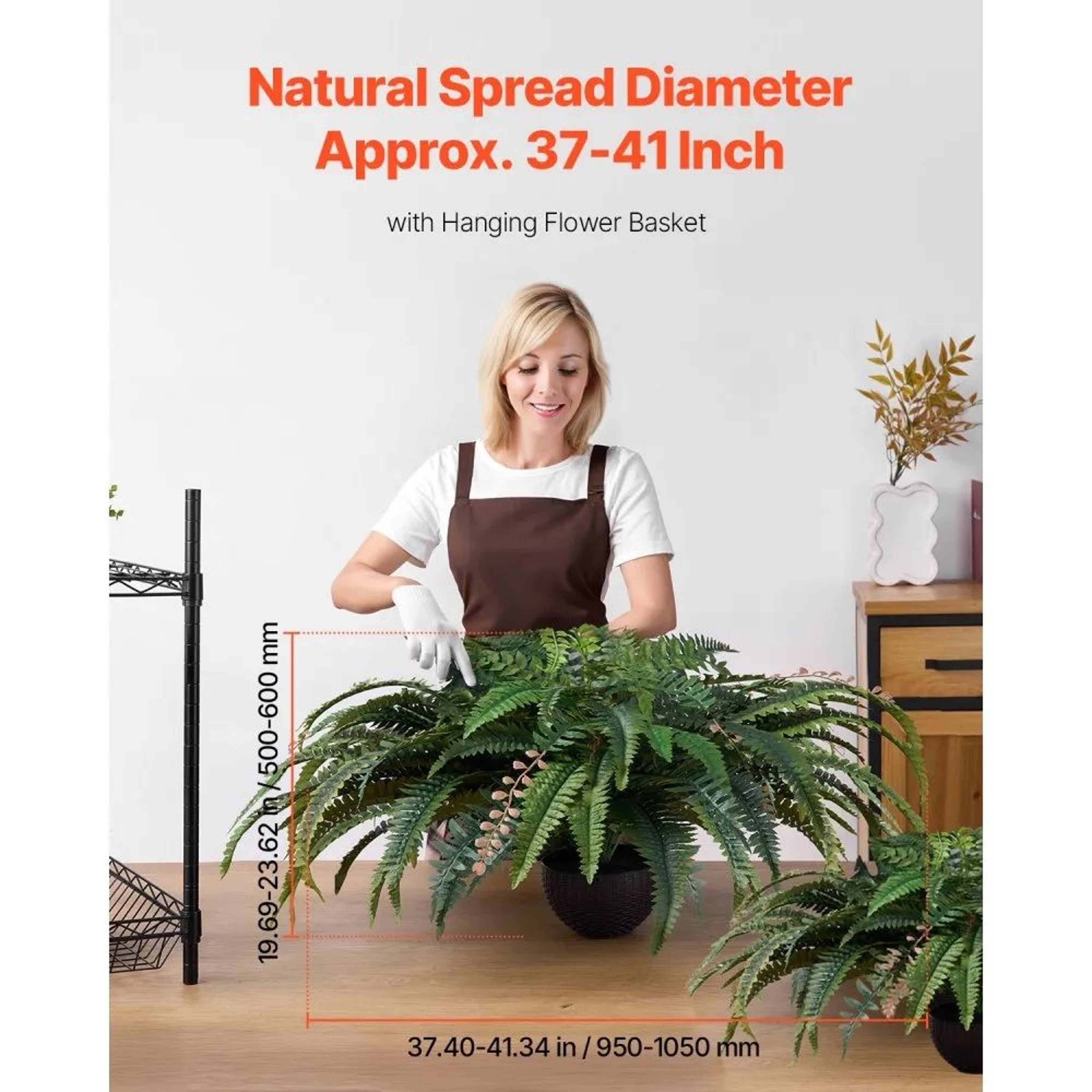 Artificial Boston Fern 3741 Inch Large Hanging Faux Plant For Indoor Outdoor Decor 1