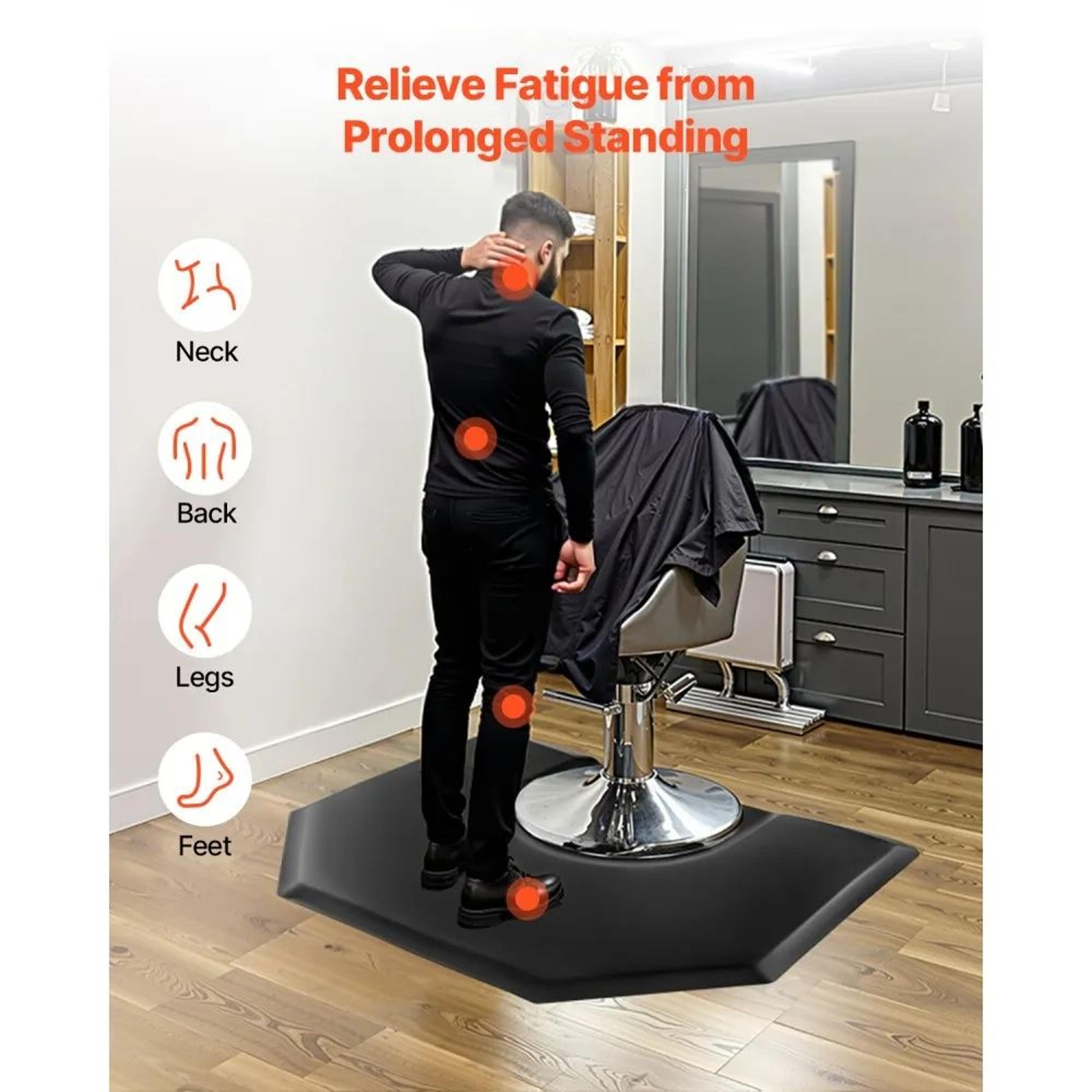 AntiFatigue Salon Chair Mat 4 X 5 FT Hexagon With 1Inch Cushioning 4
