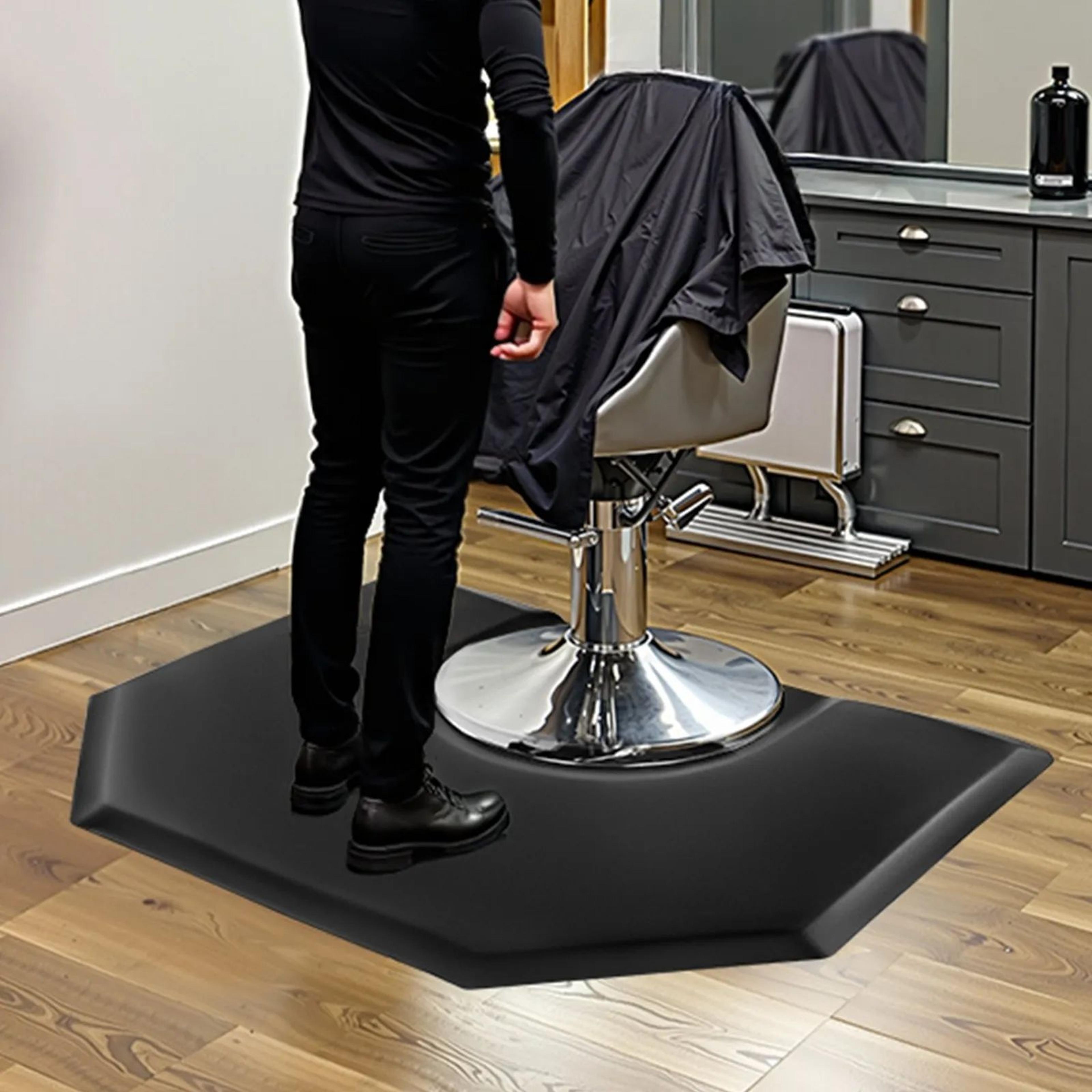 AntiFatigue Salon Chair Mat 4 X 5 FT Hexagon With 1Inch Cushioning 6