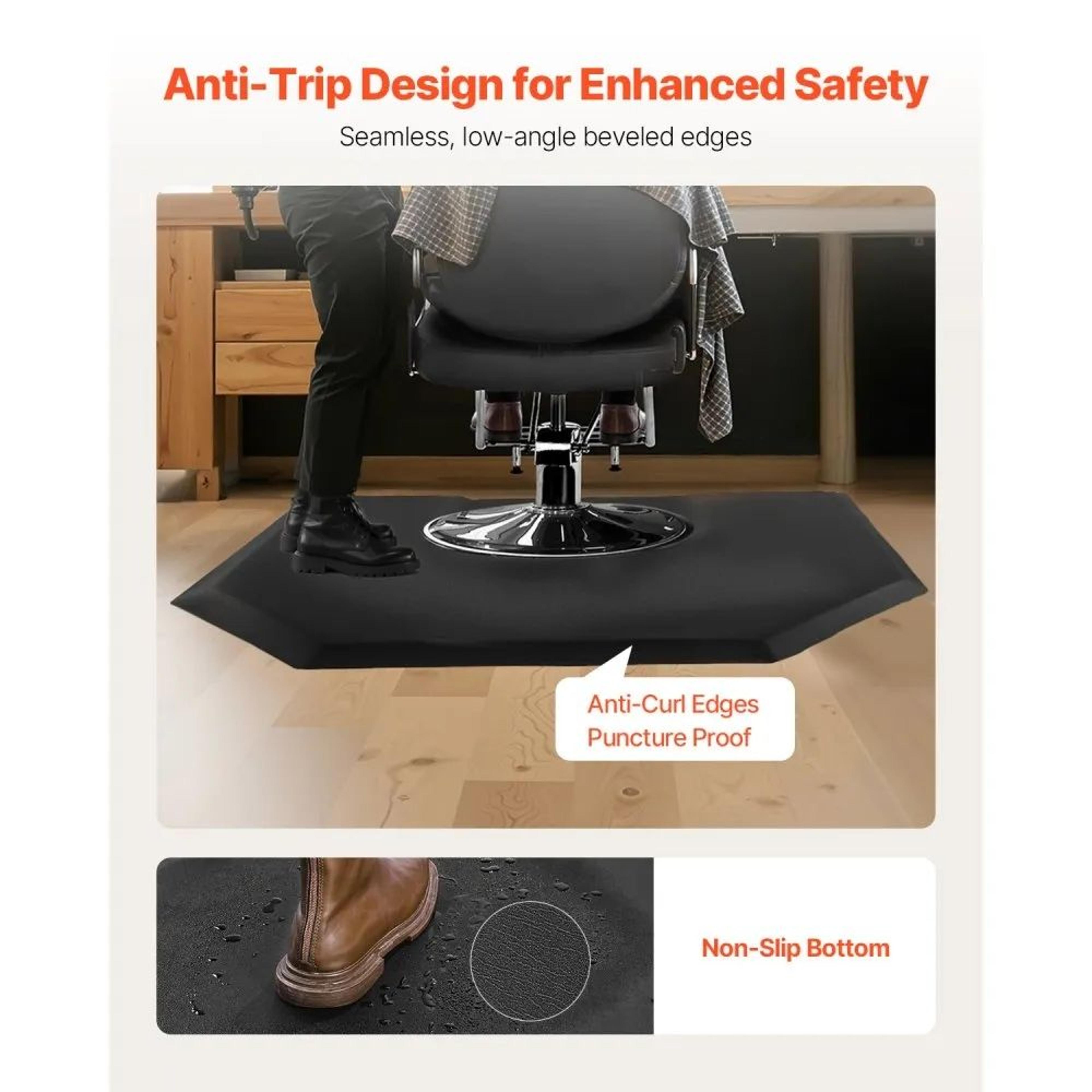 AntiFatigue Salon Chair Mat With 12Inch Cushioning And Hexagon Design 3