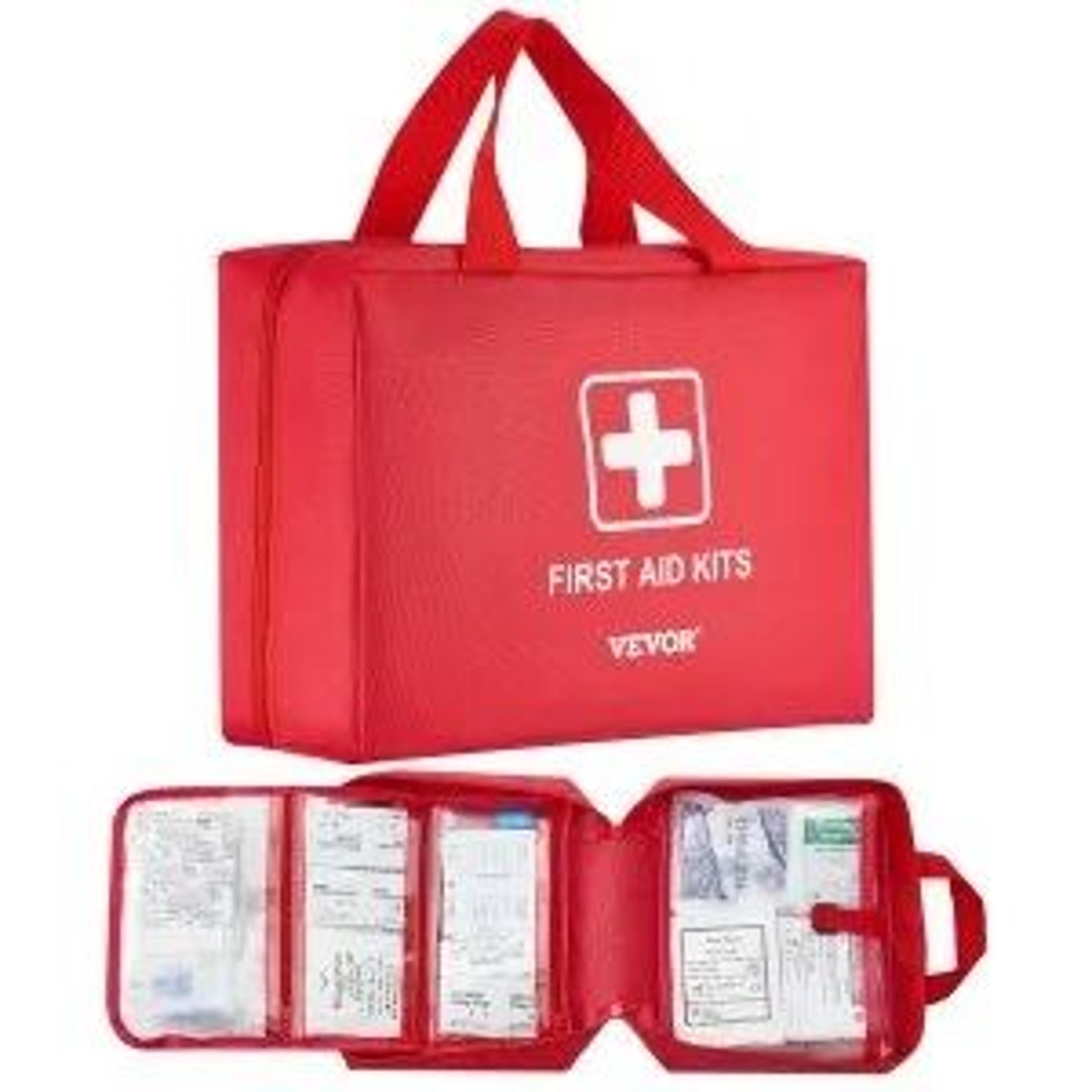 420-piece first aid kit with durable 600d nylon emergency medical supply bag
