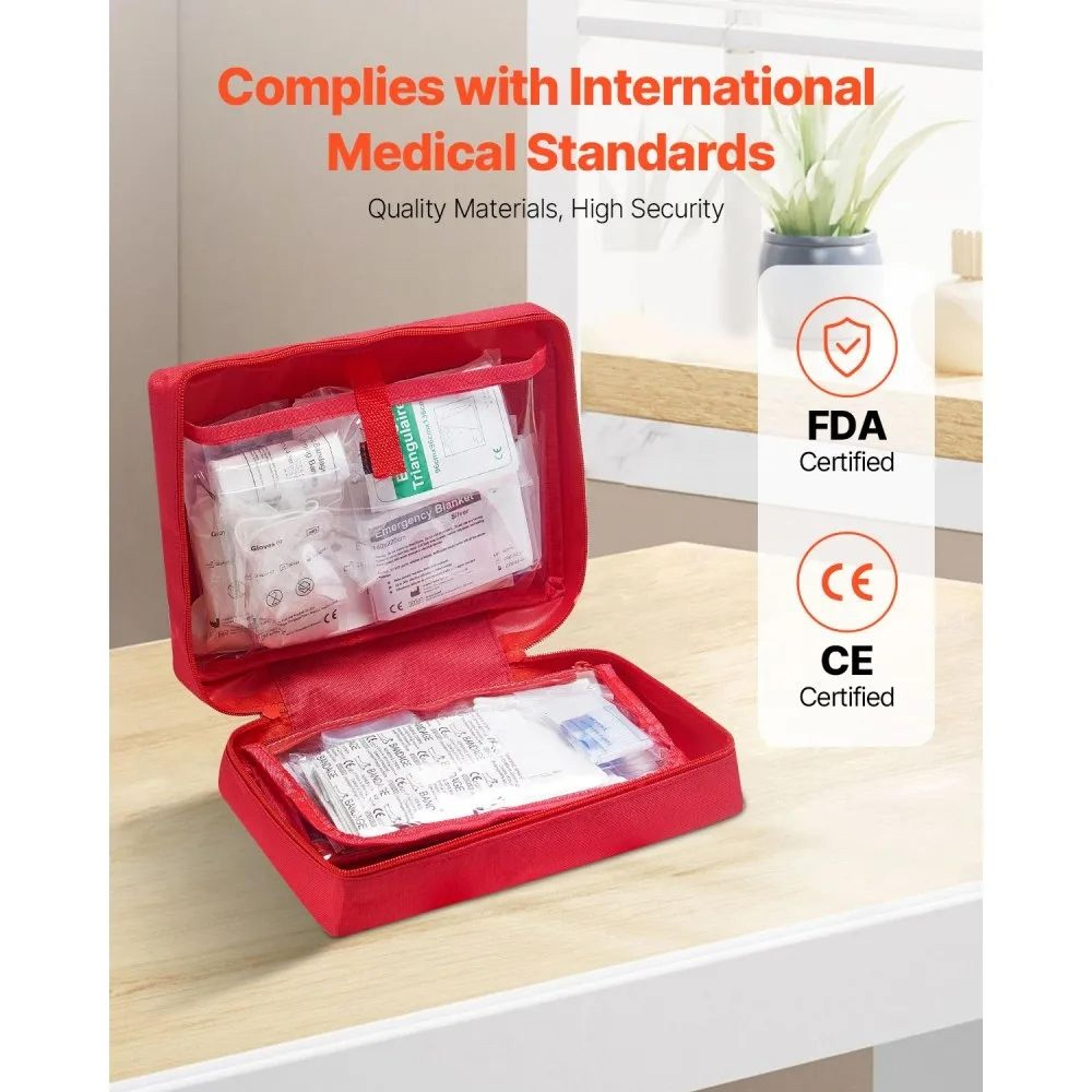 420Piece First Aid Kit With Durable 600D Nylon Emergency Medical Supply Bag 1