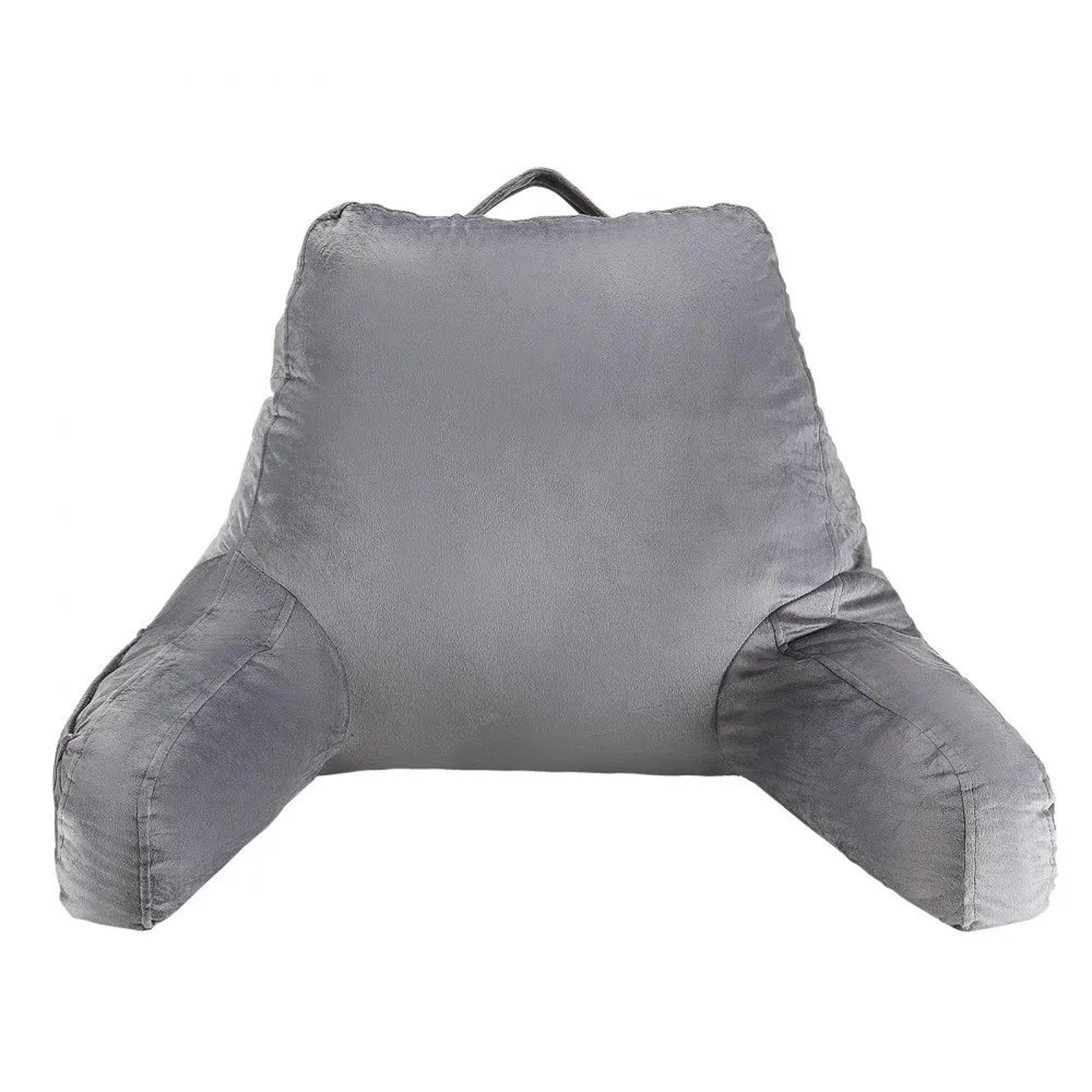 Shredded Memory Foam Reading Pillow With 3 Pockets And Washable Velvet Cover 6