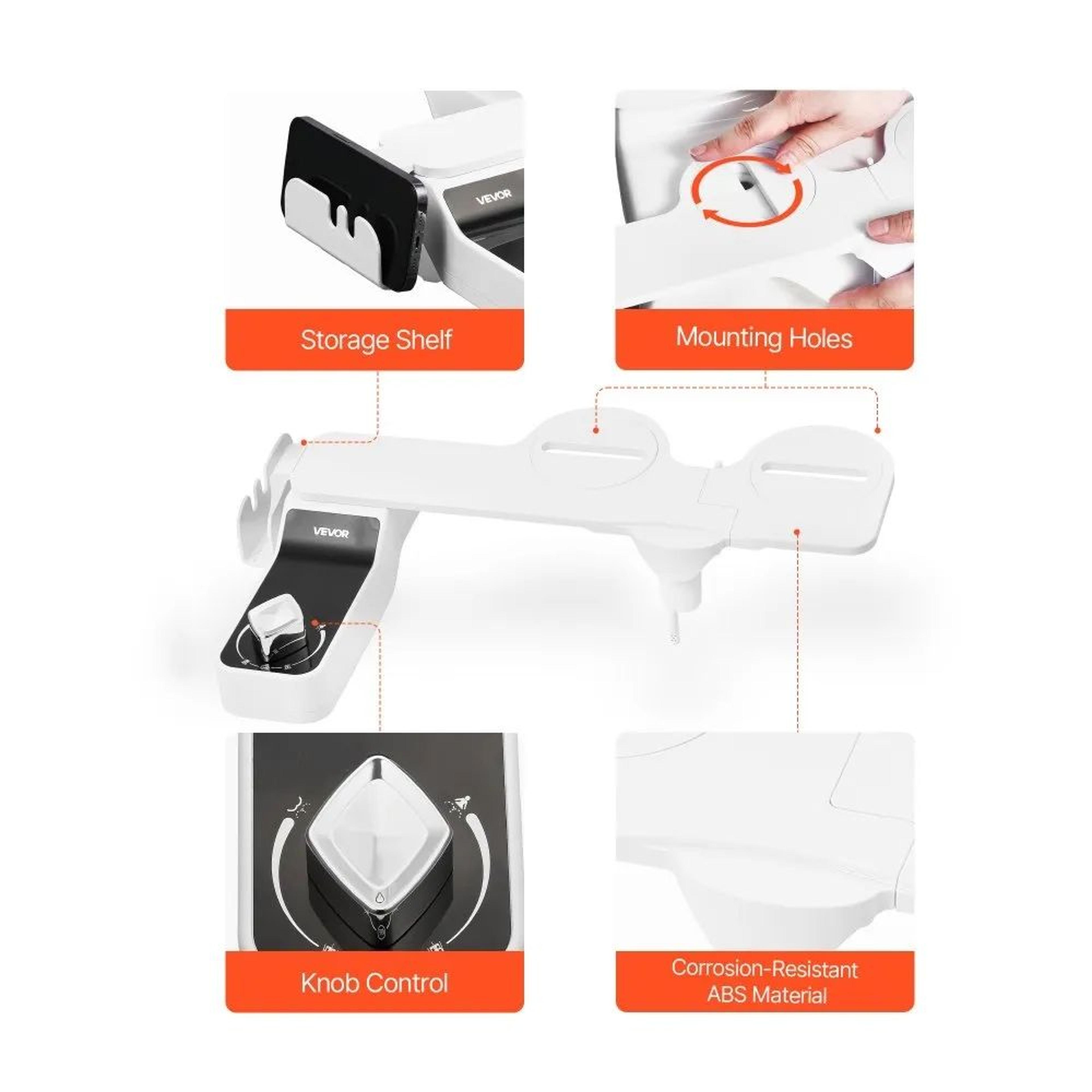 Ultra Thin Bidet Toilet Seat Attachment With Dual Nozzles And Adjustable Water Pressure 4
