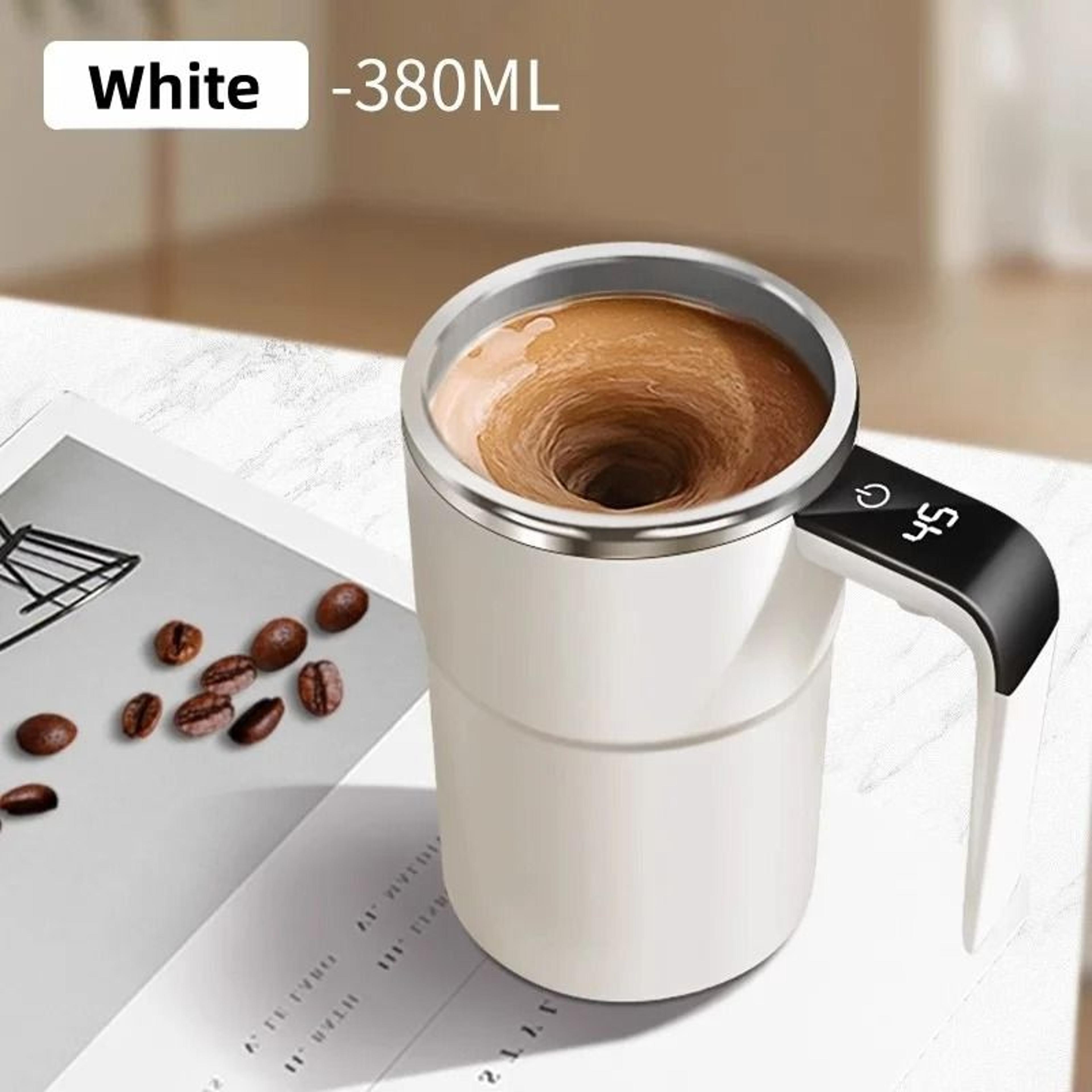 USB Rechargeable Self Mixing Coffee Mug With Magnetic Stirring And Spill Resistant Lid 6
