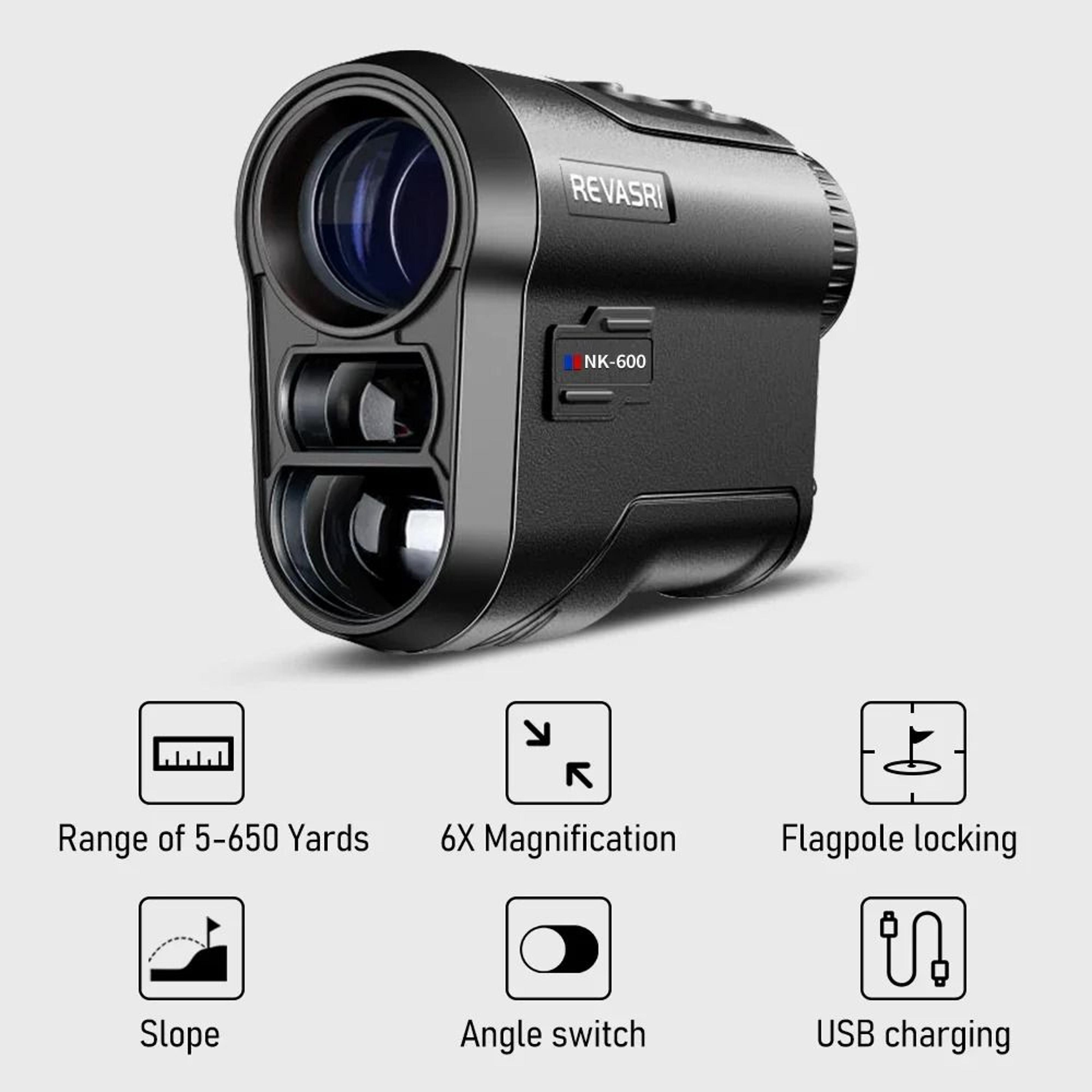 golf laser rangefinder with slope mode and flagpole lock for precision accuracy