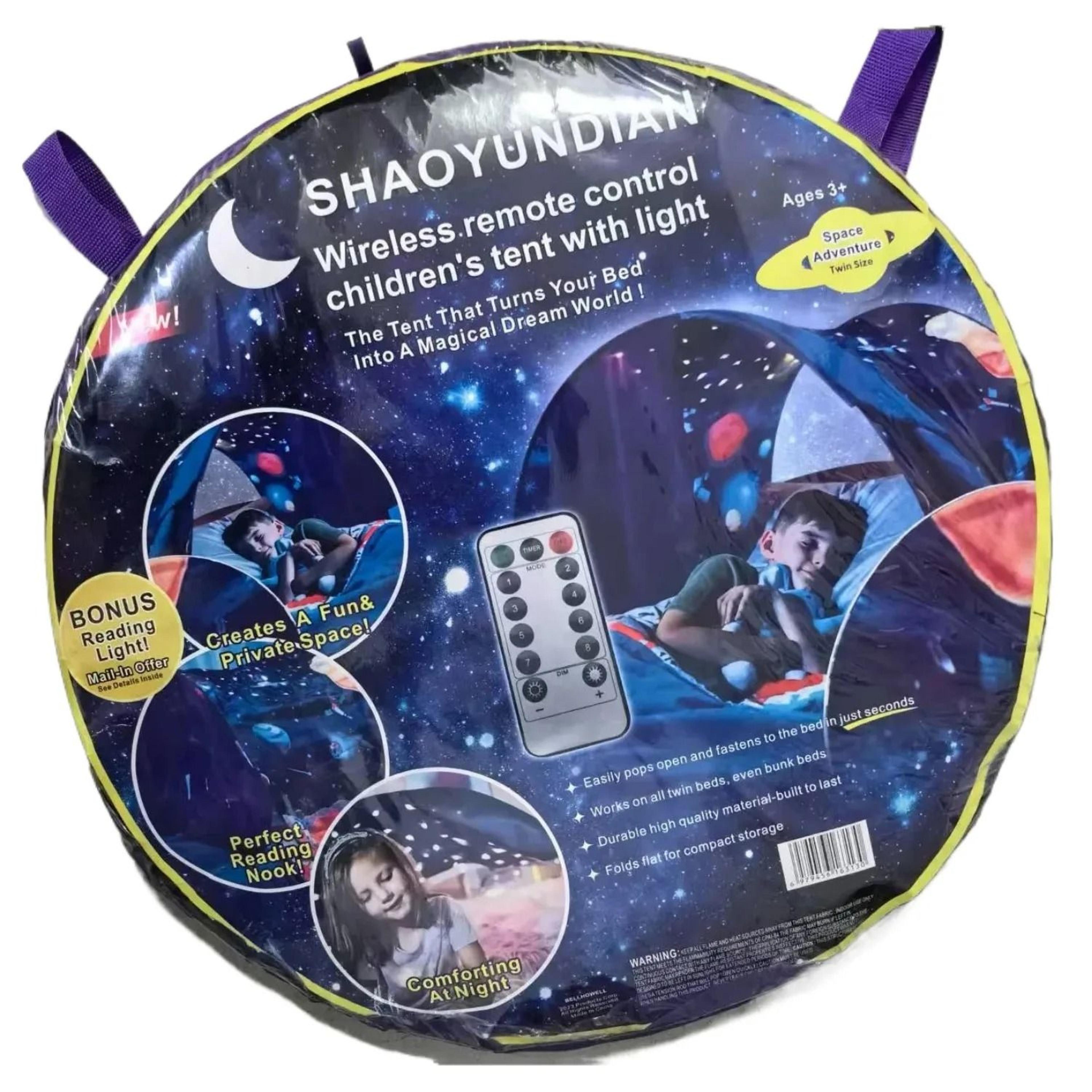 Dream Tent With Light Show And Storage Pocket For Kids Bed 4