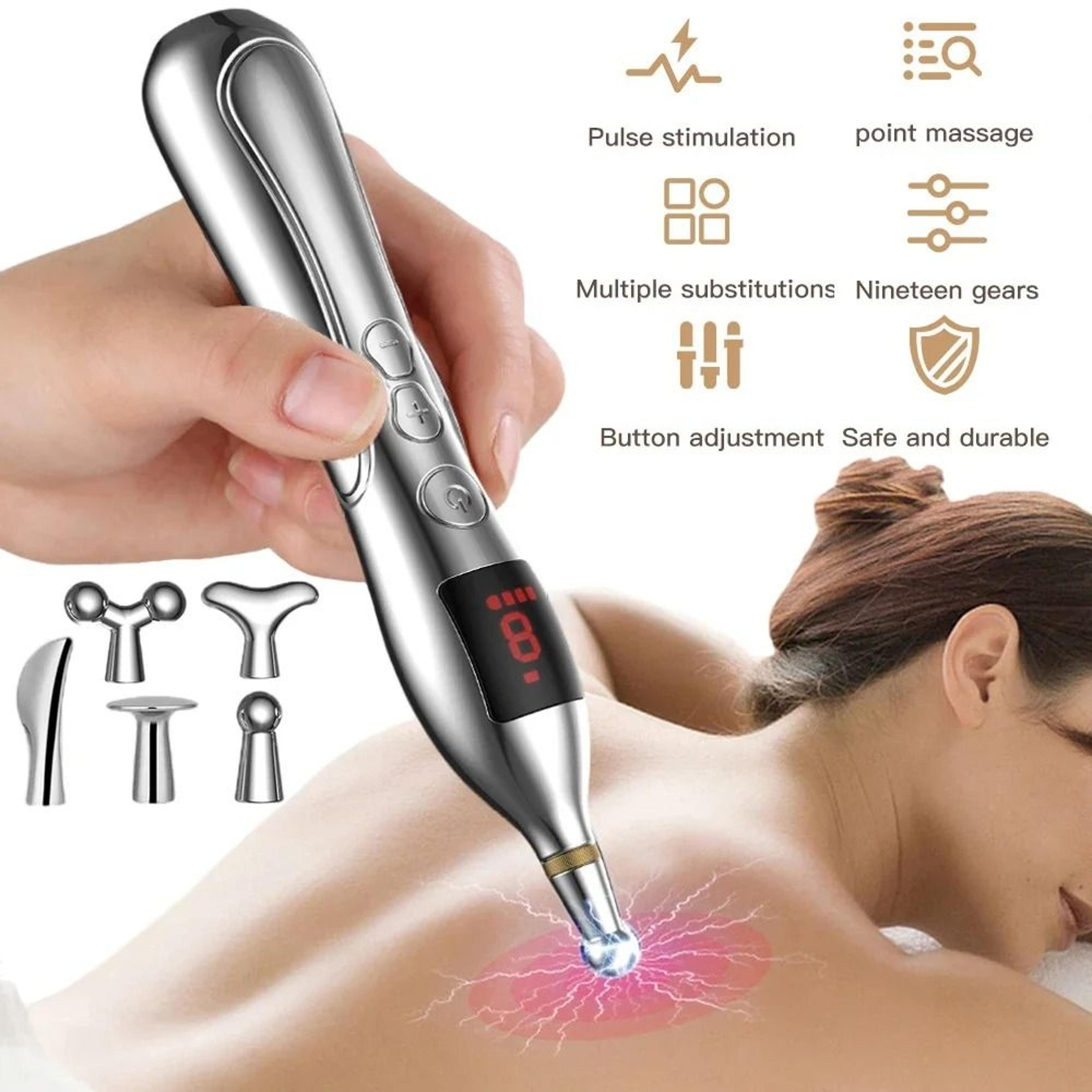Rechargeable Acupuncture Pen Massager With TENS Therapy For Pain Relief And Muscle Stimulation 1