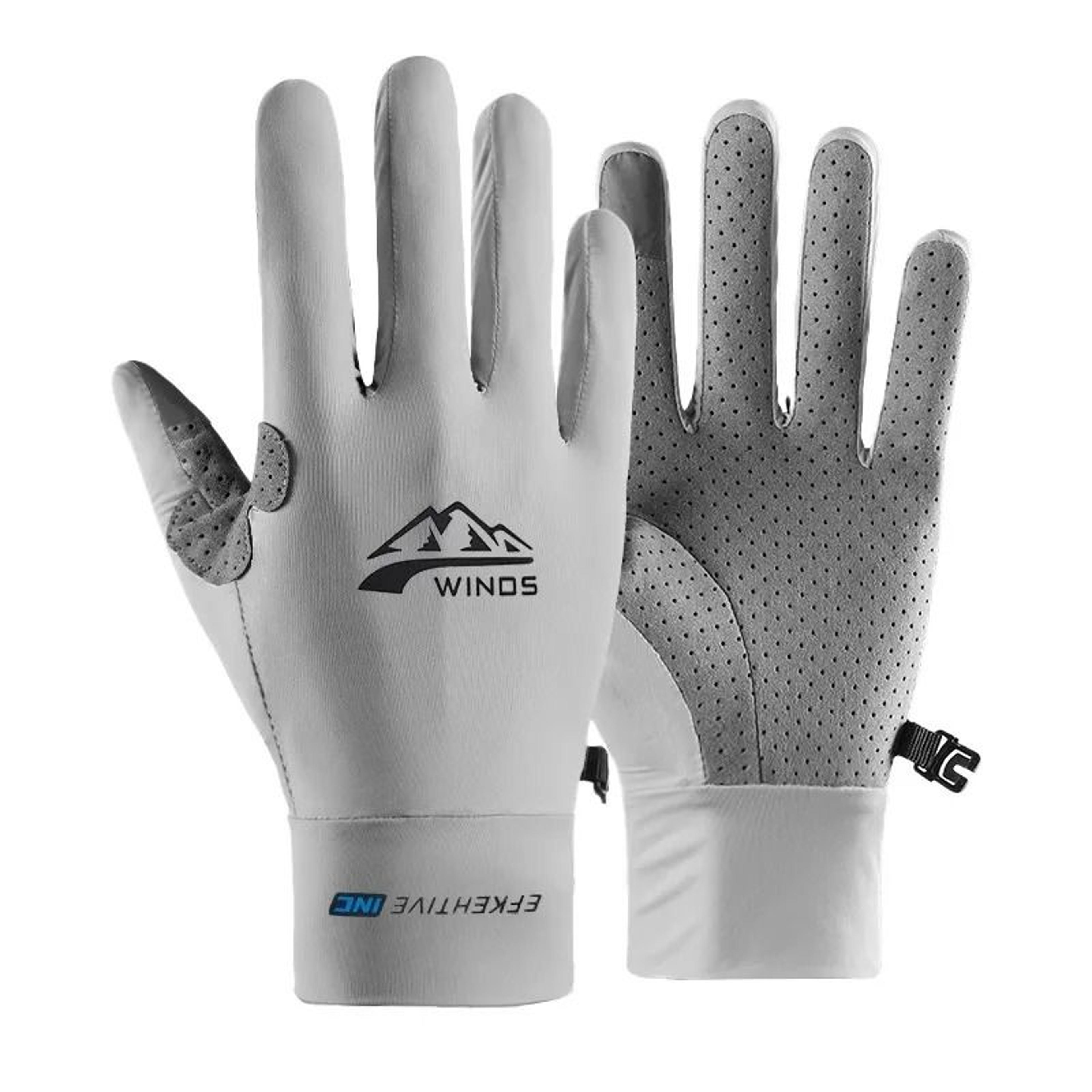 ice silk fishing gloves with touchscreen and uv protection
