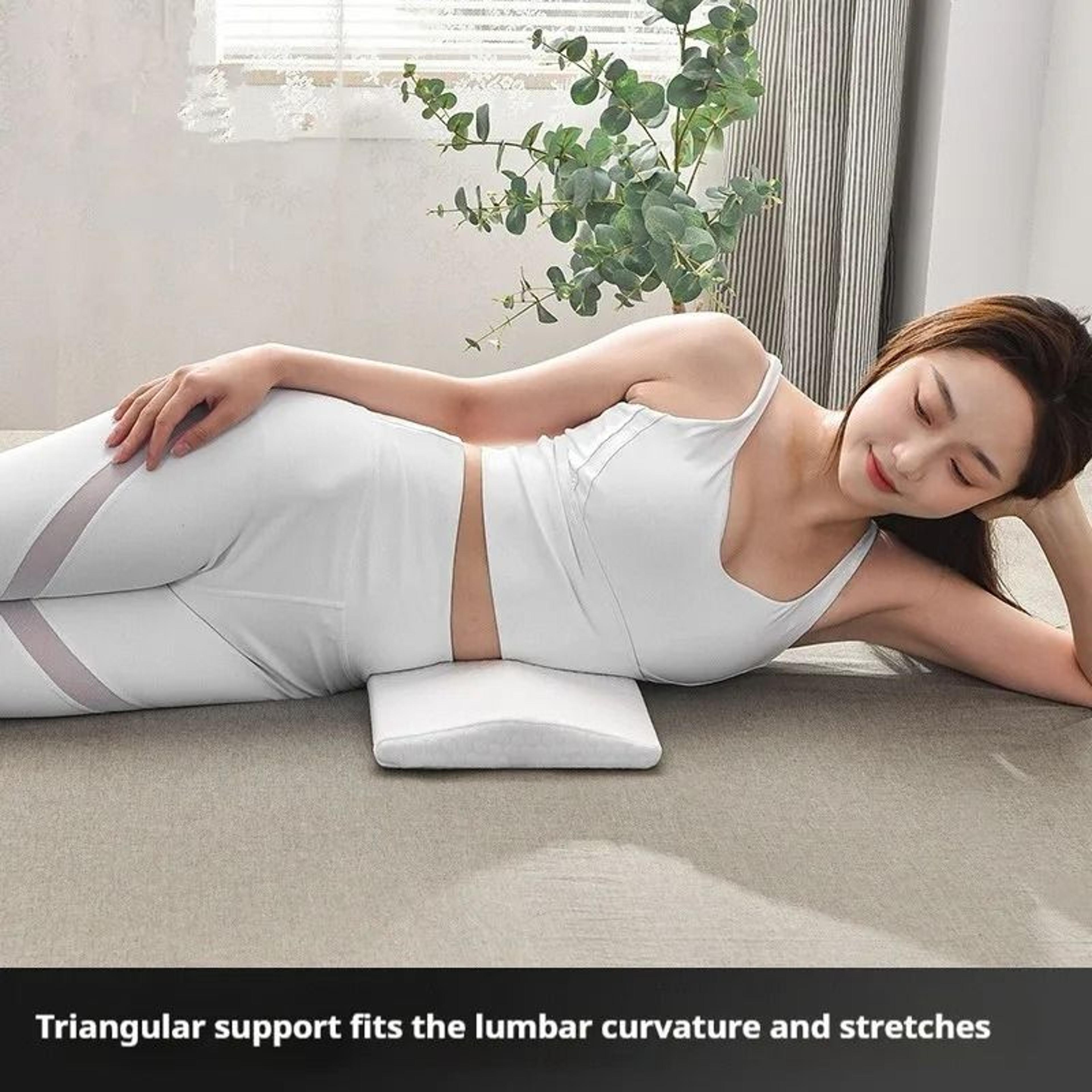 lumbar support memory foam pillow for back pain relief