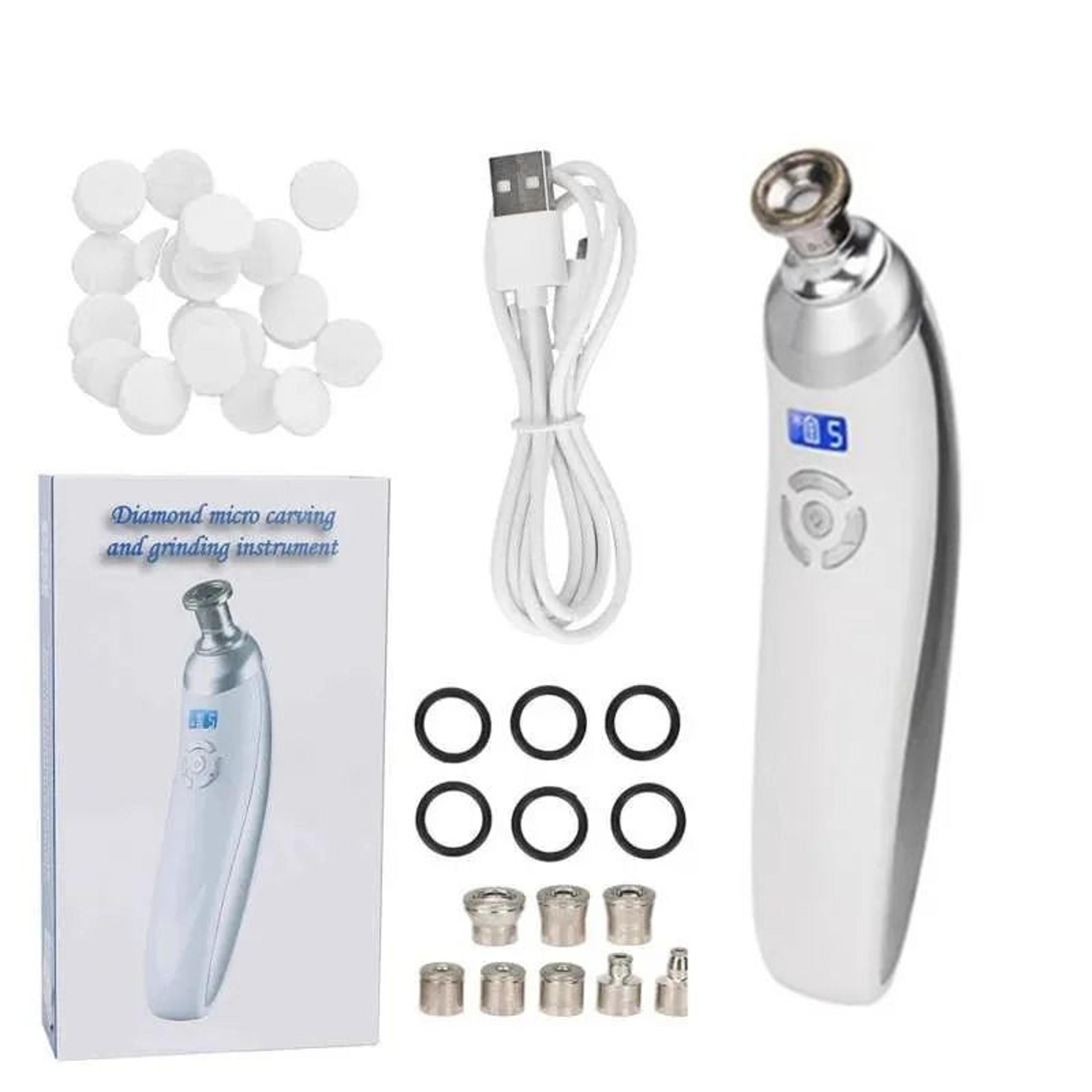 diamond microdermabrasion skin care device for facial exfoliation