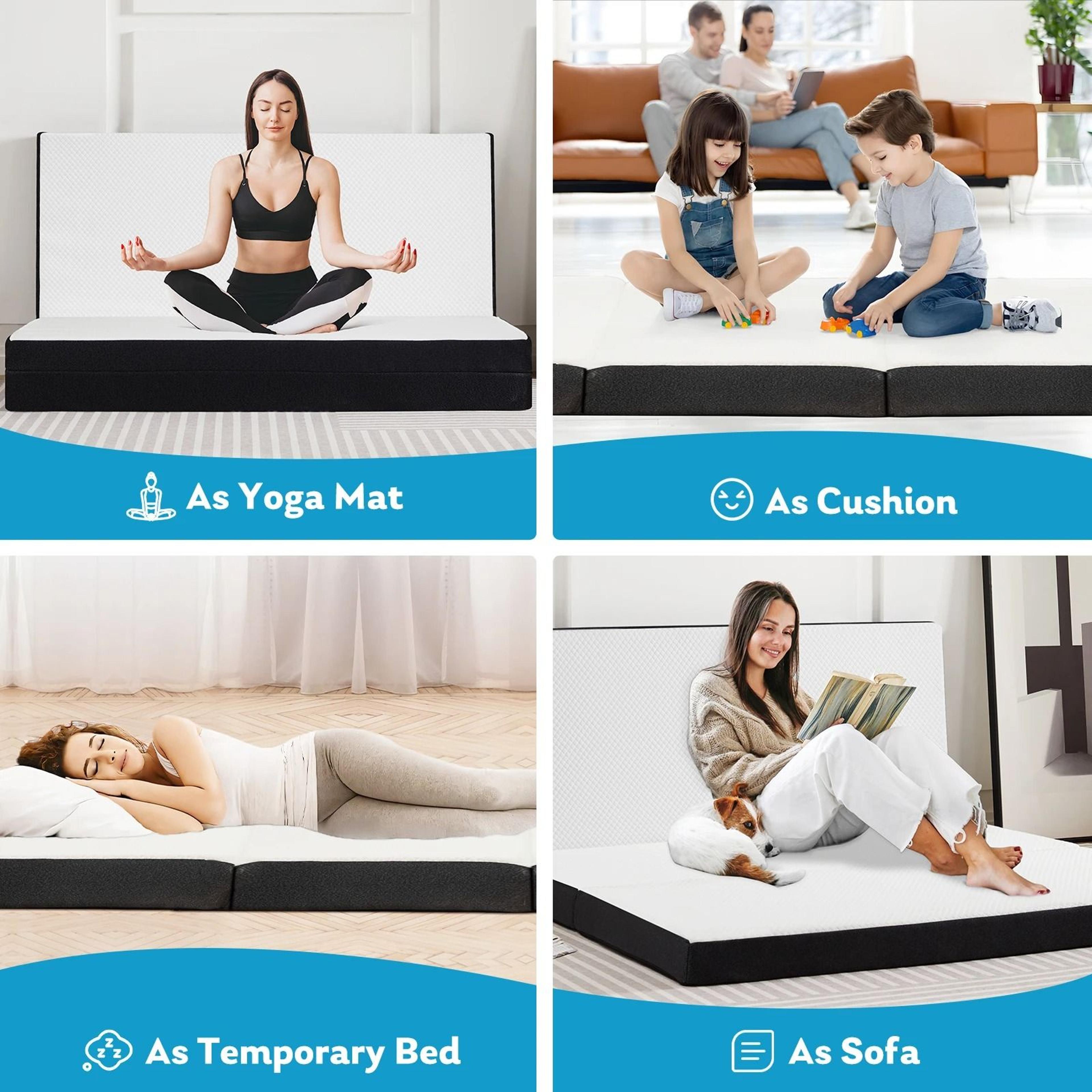 Foldable Memory Foam Floor Bed 3
