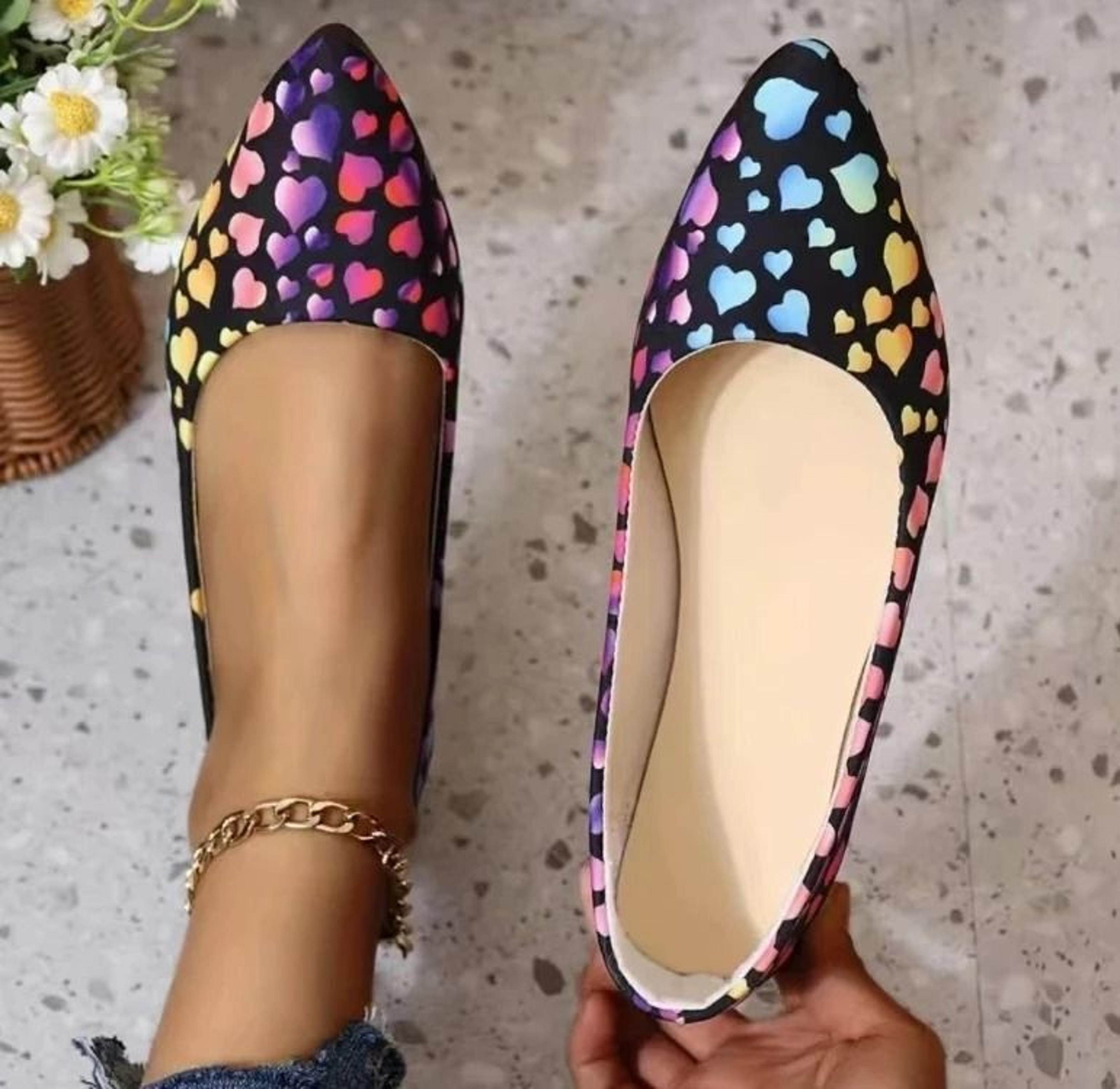 Women Pointed Toe Flat Ballerina Shoes 10