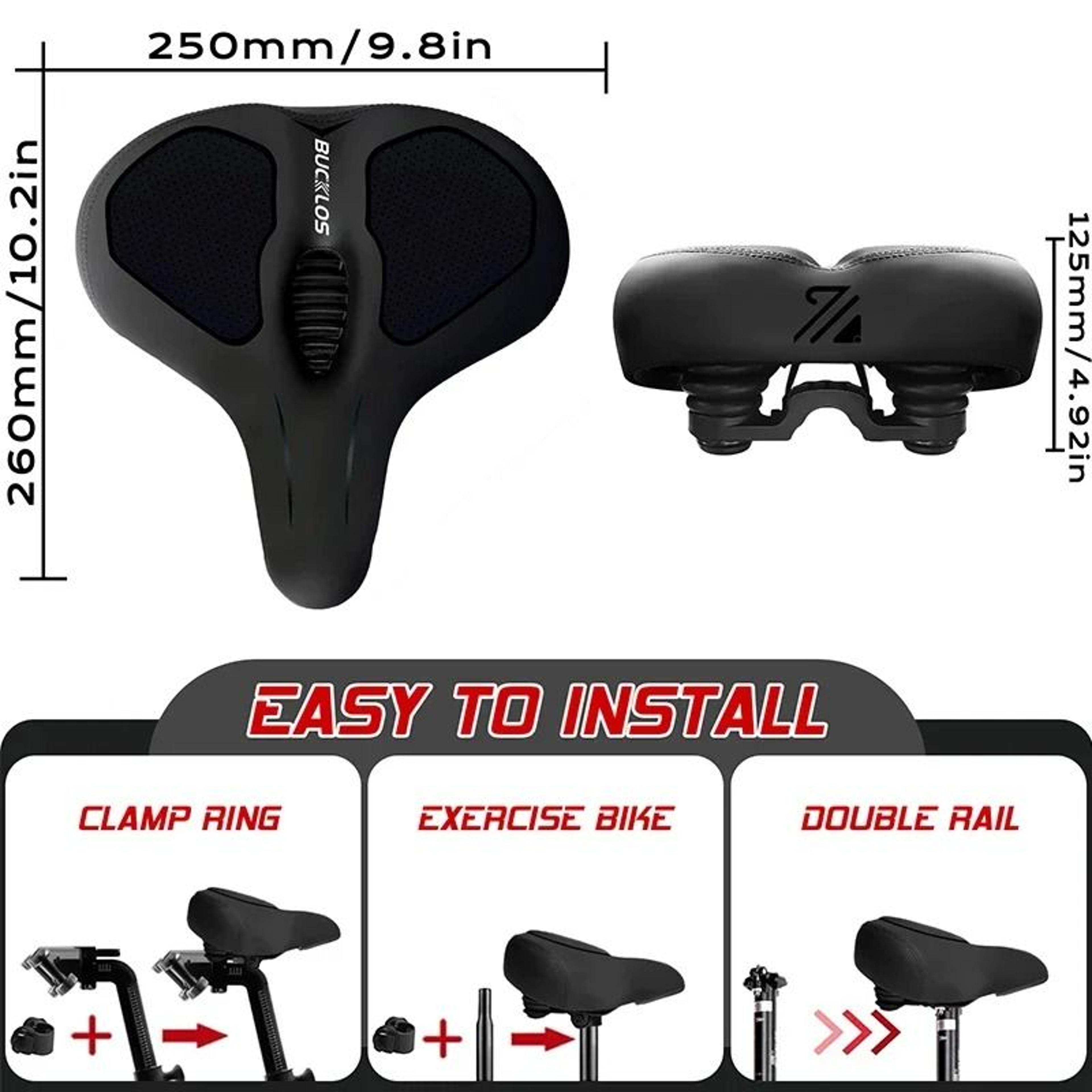 Oversized Bicycle Saddle With Shock Absorption And Soft Seat Cushion 2