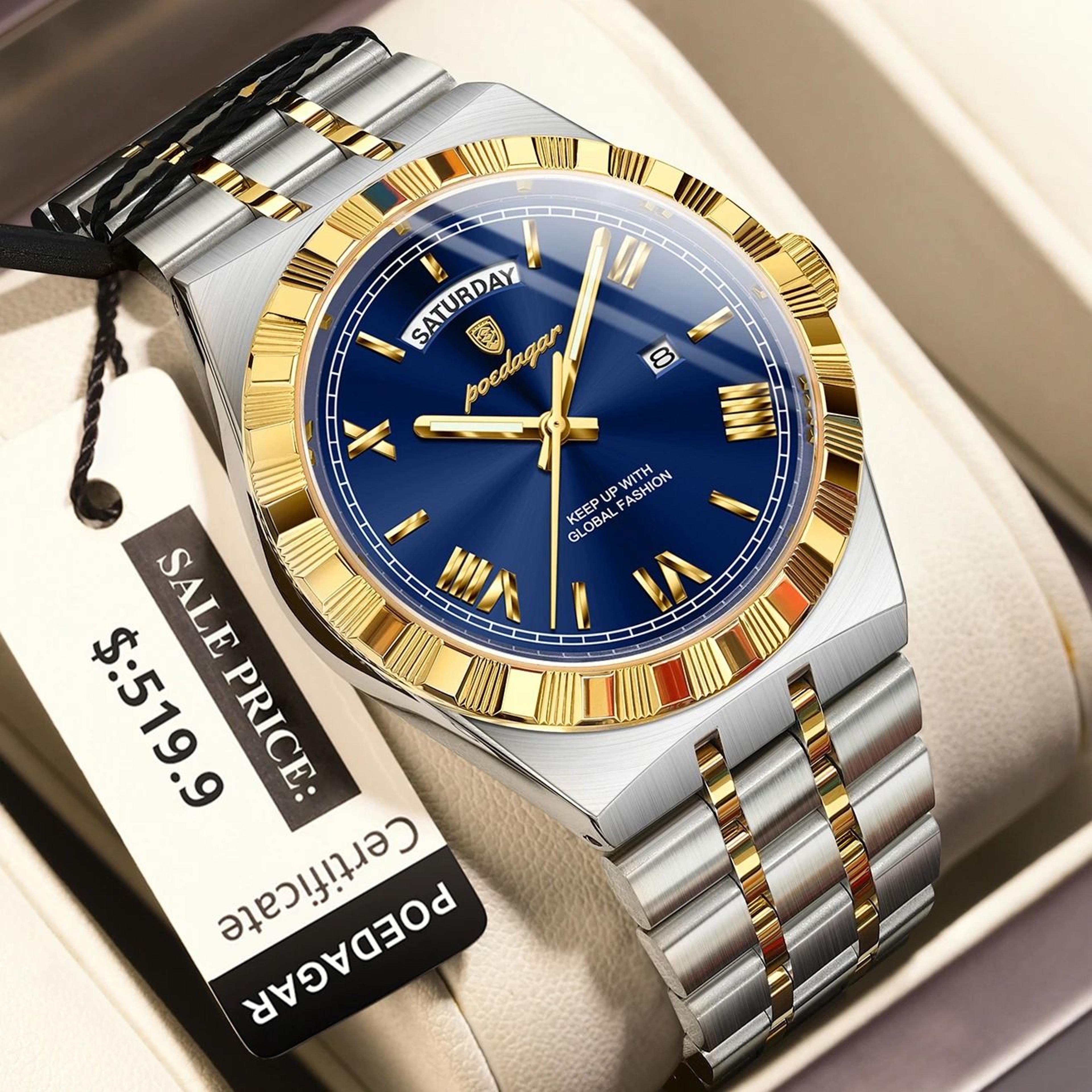 Luxury Business Quartz Watch For Men With Week  Date Display 10