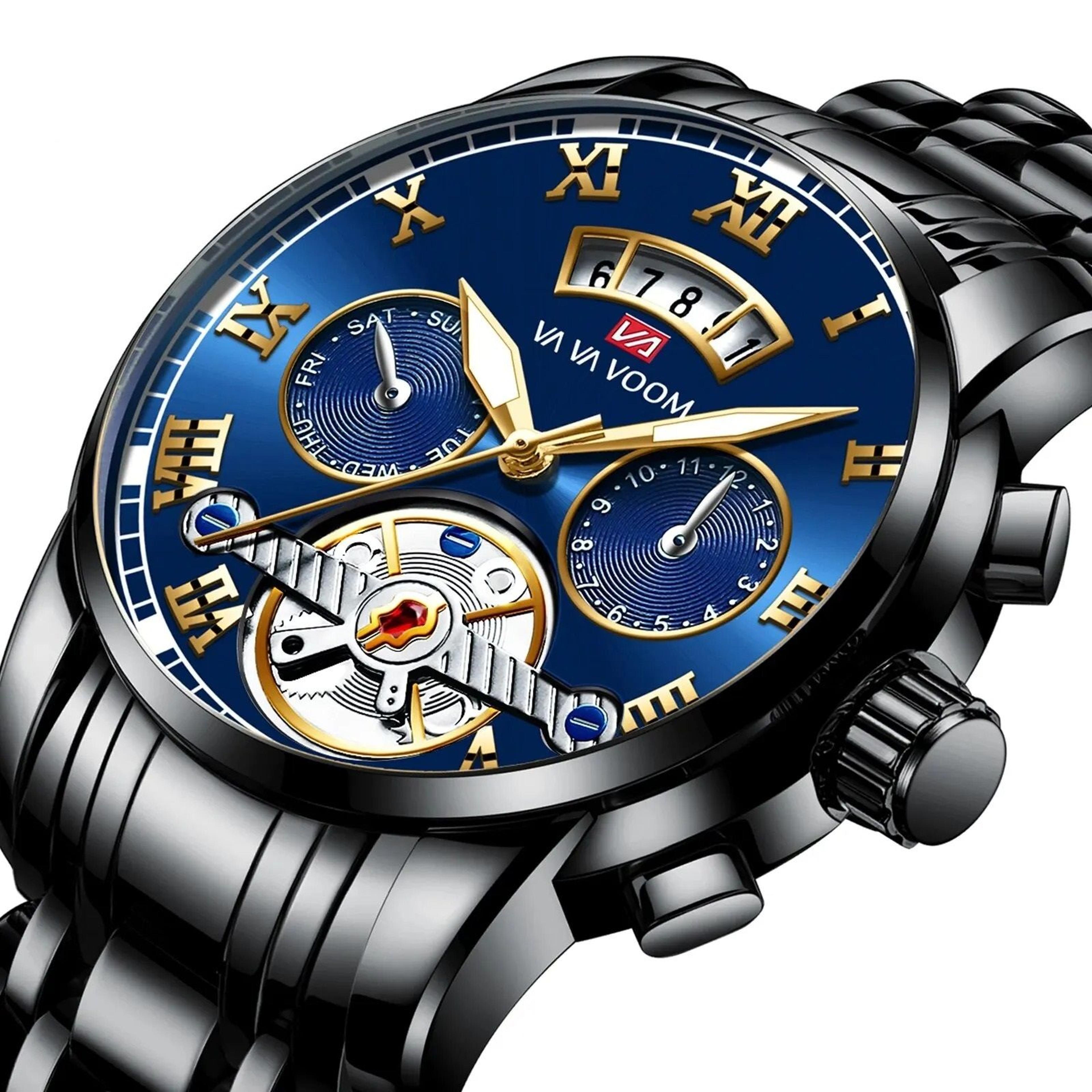 Luxury Stainless Steel Mens Watch With Luminescent Display 8