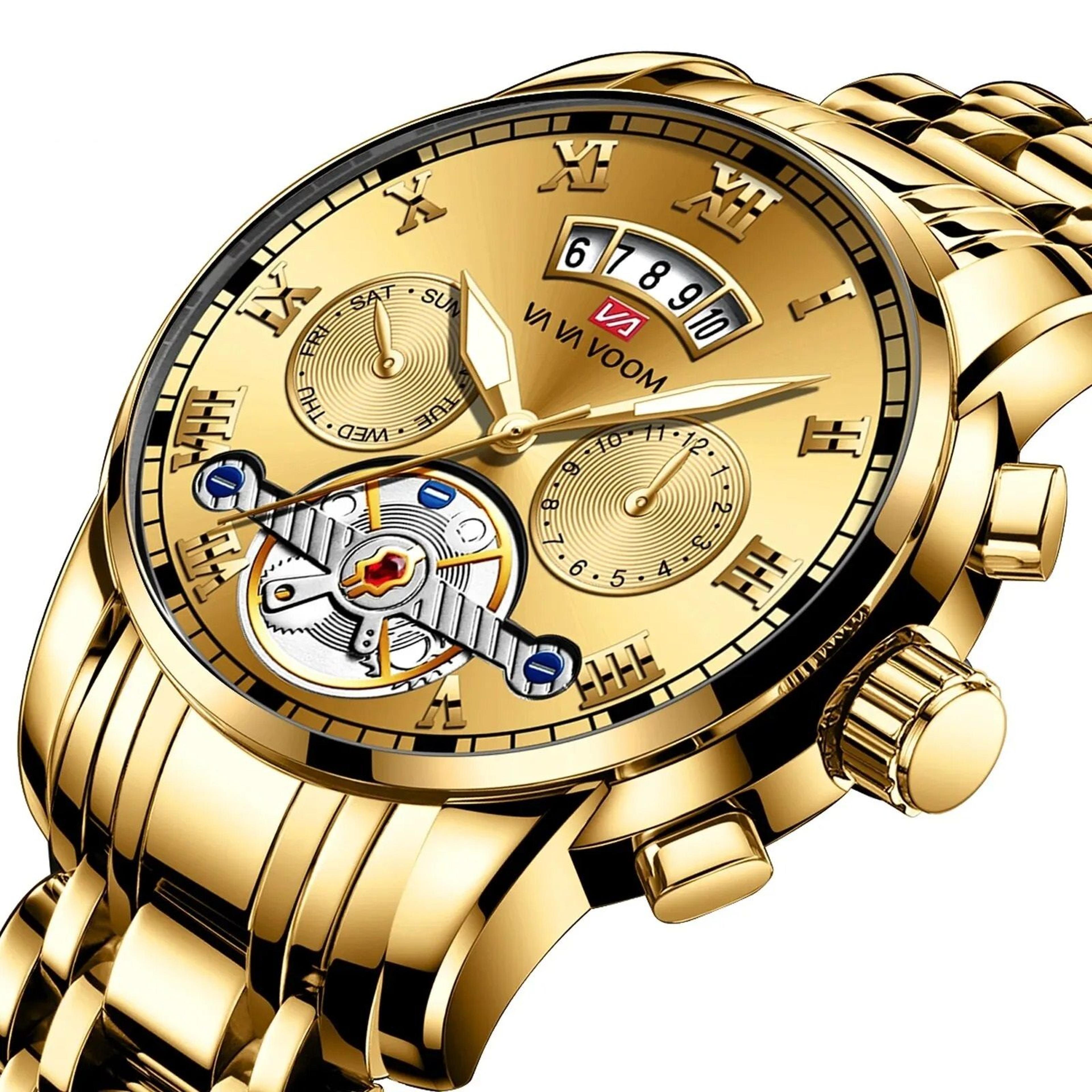 Luxury Stainless Steel Mens Watch With Luminescent Display 7