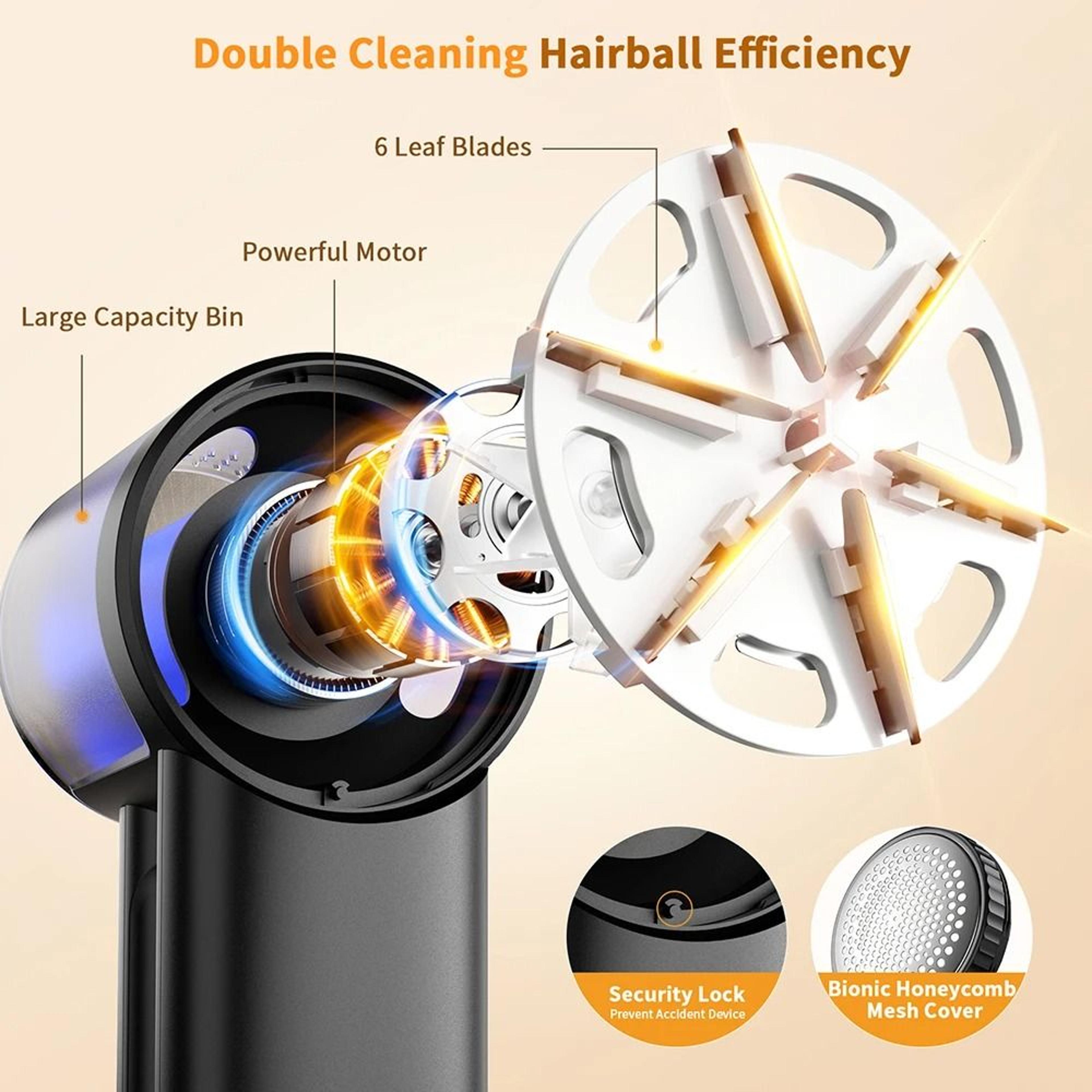 Rechargeable Fabric Shaver With LED Display And Three Speed Settings 2