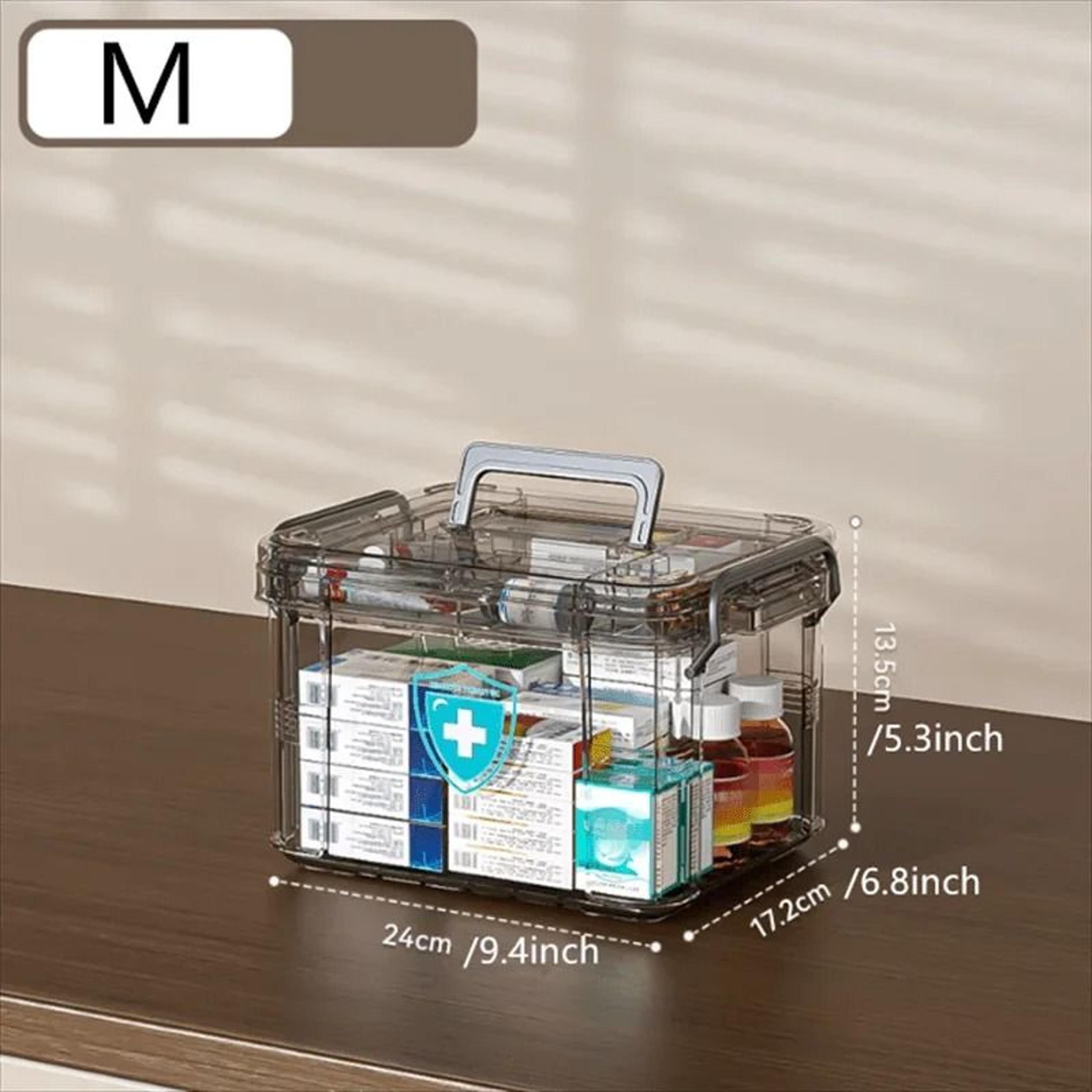 Transparent Medicine Organizer Box With Tray 3