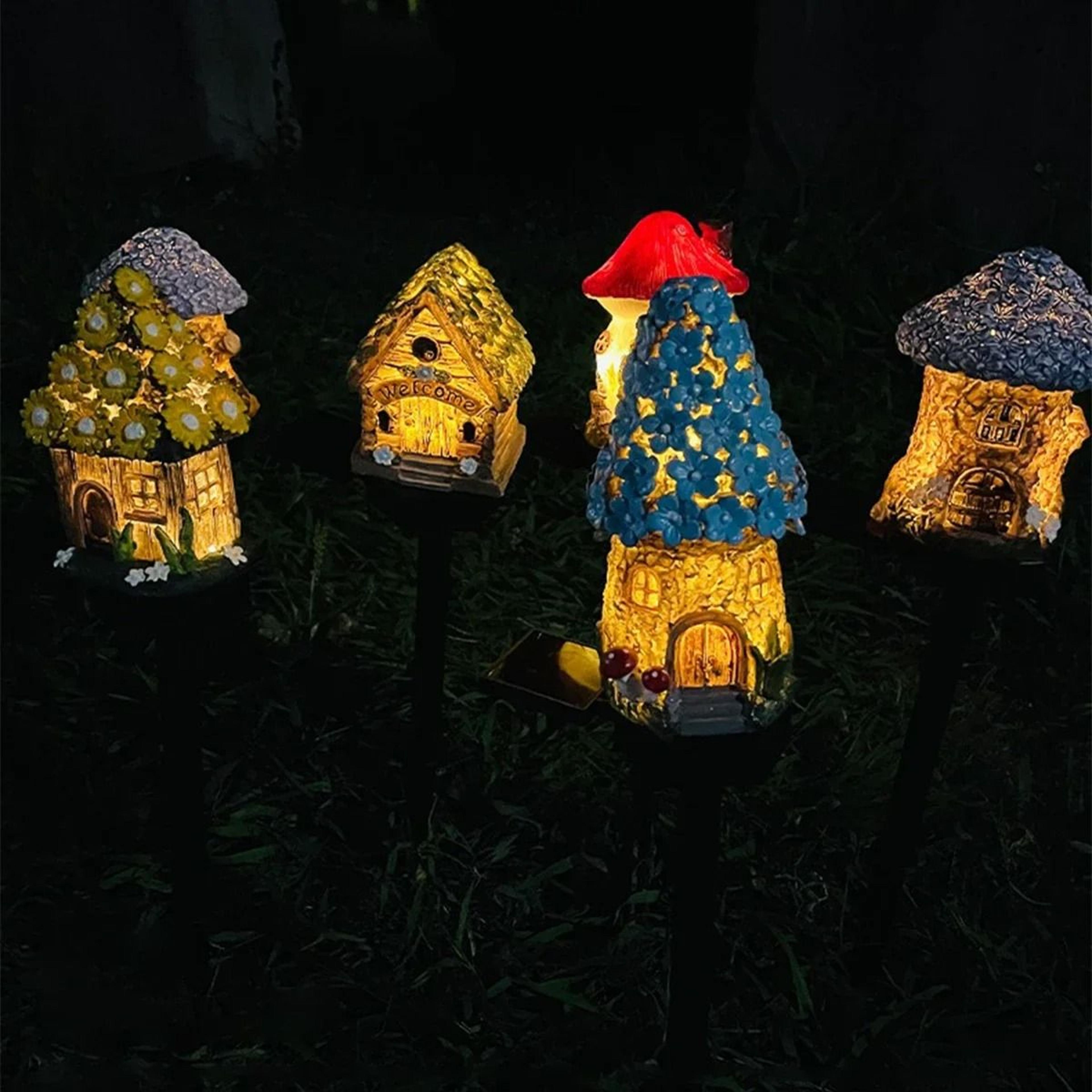 solar mushroom led garden lights for outdoor decoration