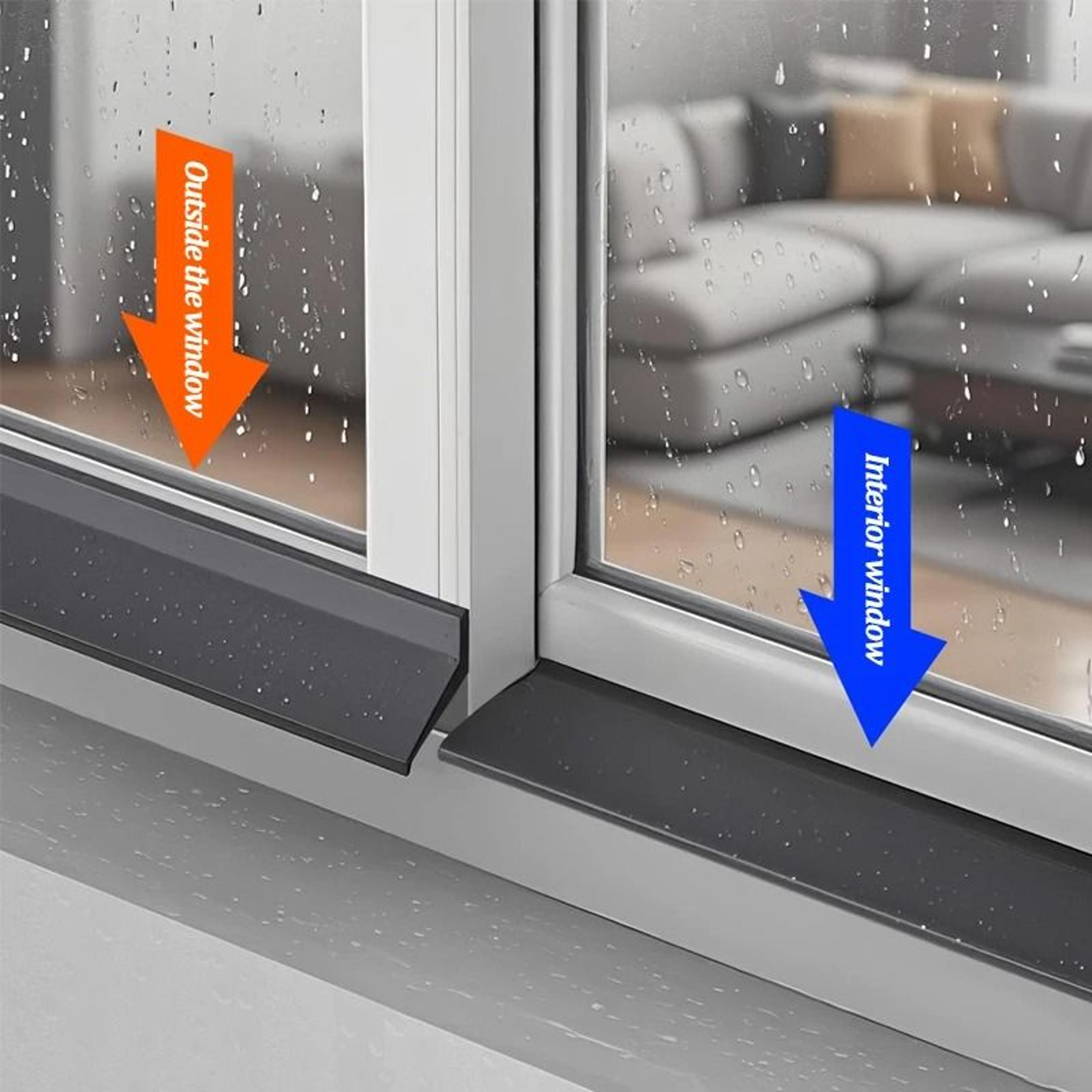Home Window Water Blocking Bar Sliding Window Rain Weatherstrip Balcony Insulation Windproof Sealin 1
